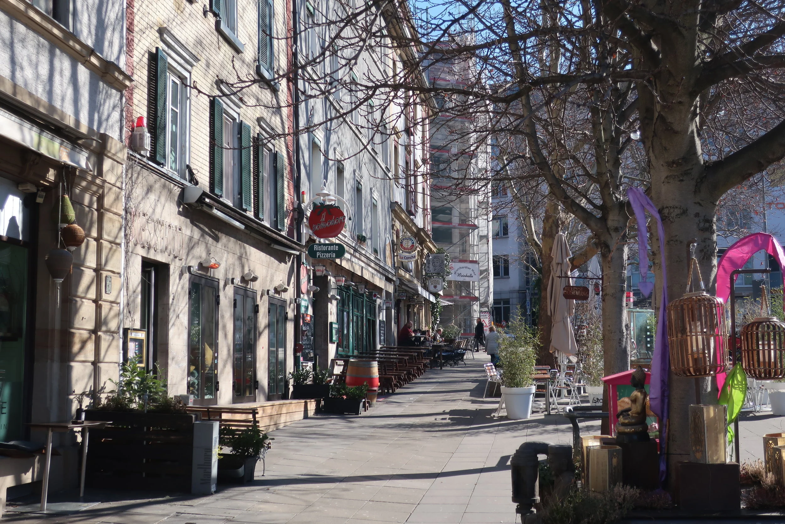  Stuttgart--Winter 2019--Wilhelmplatz, and the Einstein at the end 