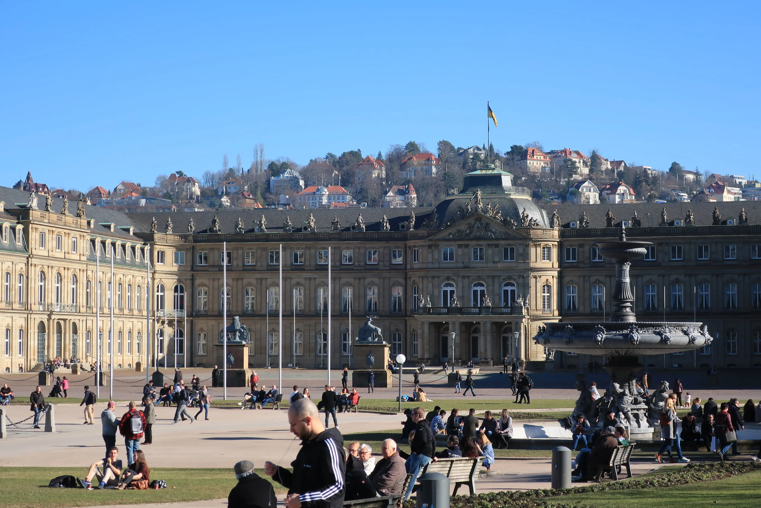  Stuttgart--Winter 2019--Schlossplatz with the Schloss 