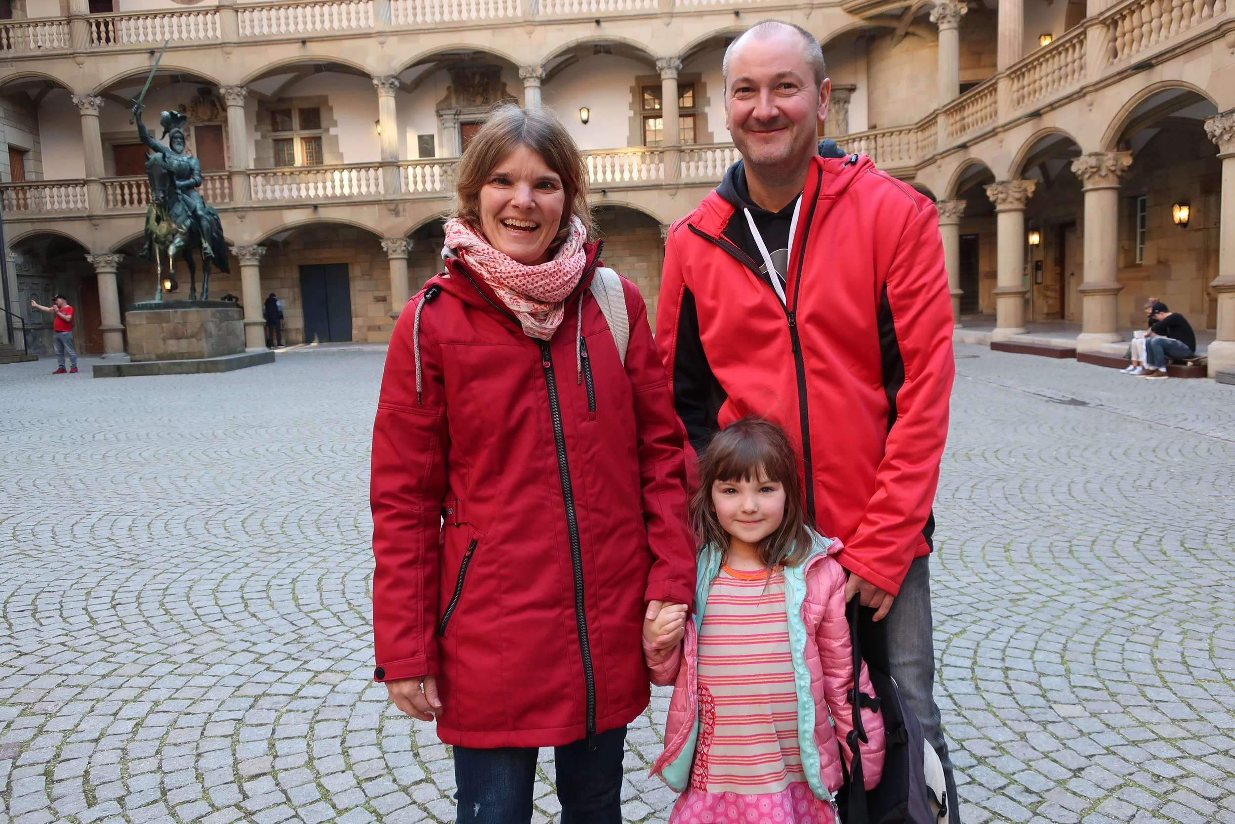  Stuttgart--Winter 2019--Altes Schloss, home of the History Museum with Tina Stengele, Lana Stengele and Robert Veit 