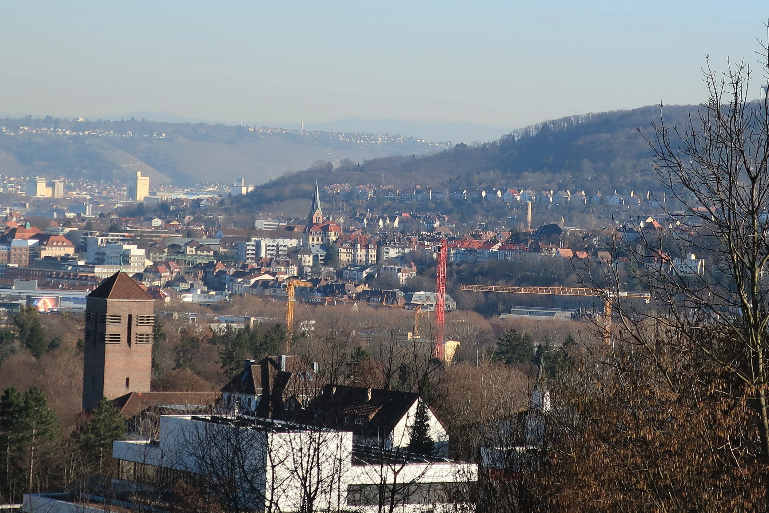  Stuttgart--Winter 2019--Stuttgart from the Bauhaus development, Weisenhof 