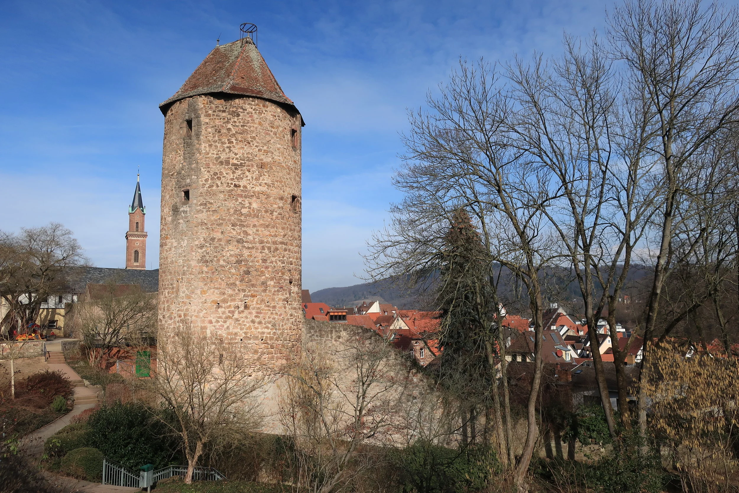 Weinheim--Winter 2019--Blauer Hut tower 