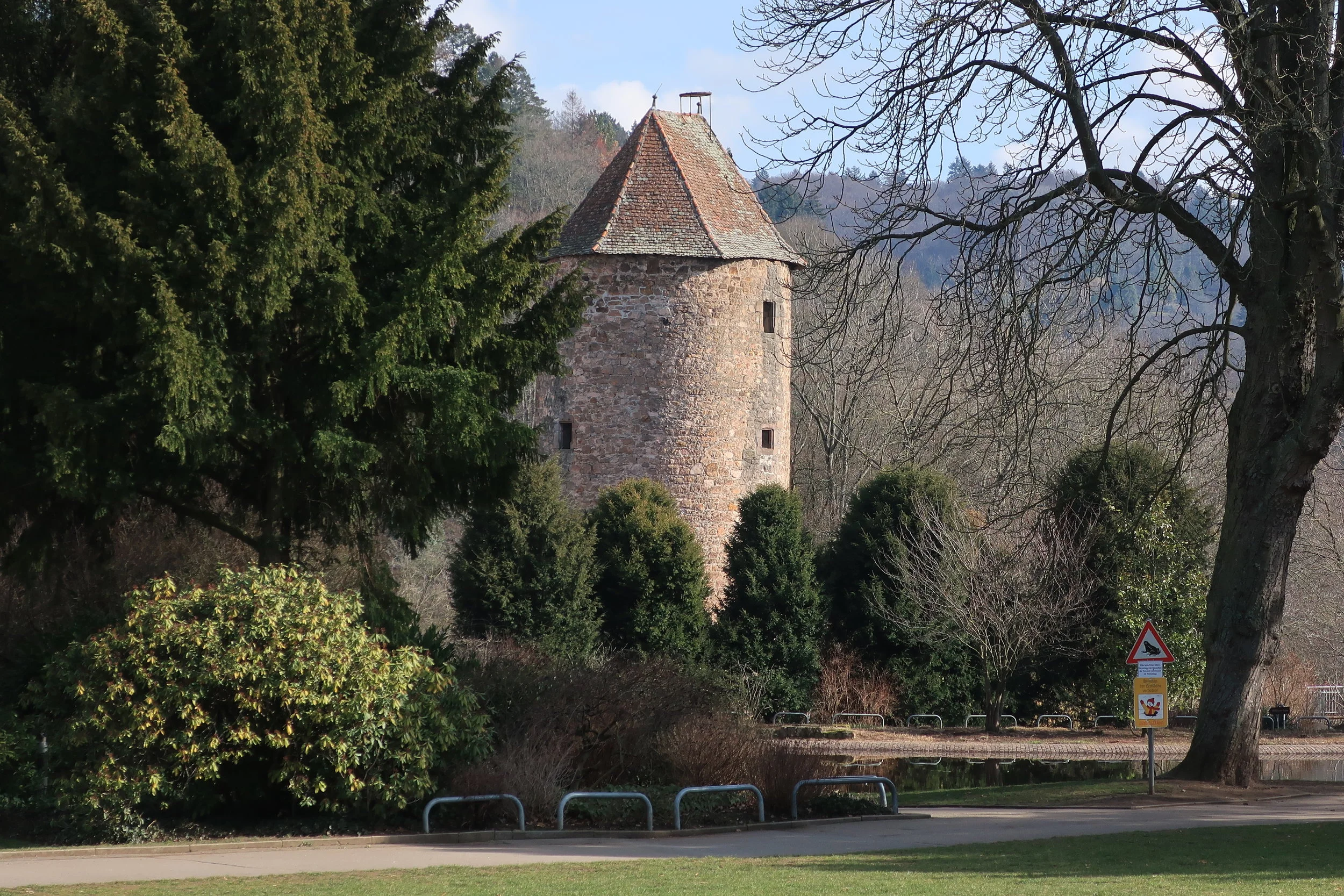  Weinheim--Winter 2019--Blauer Hut tower 