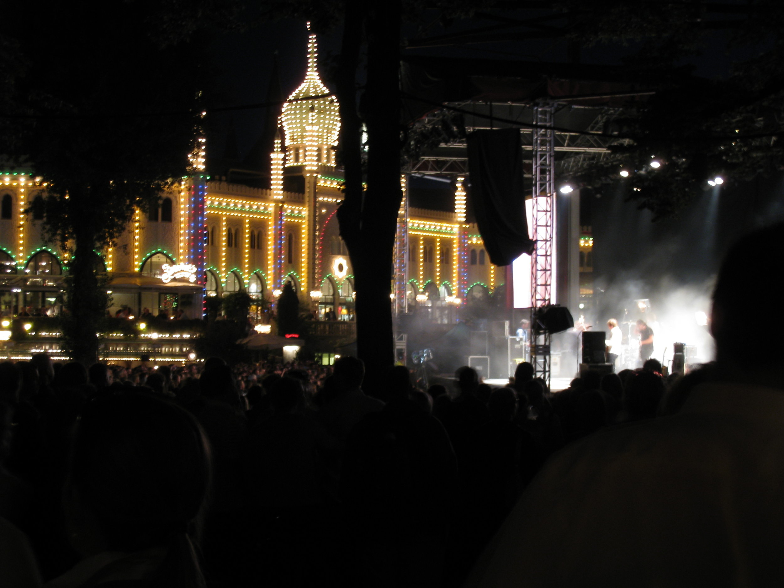  Copenhagen, inside Tivoli at night 