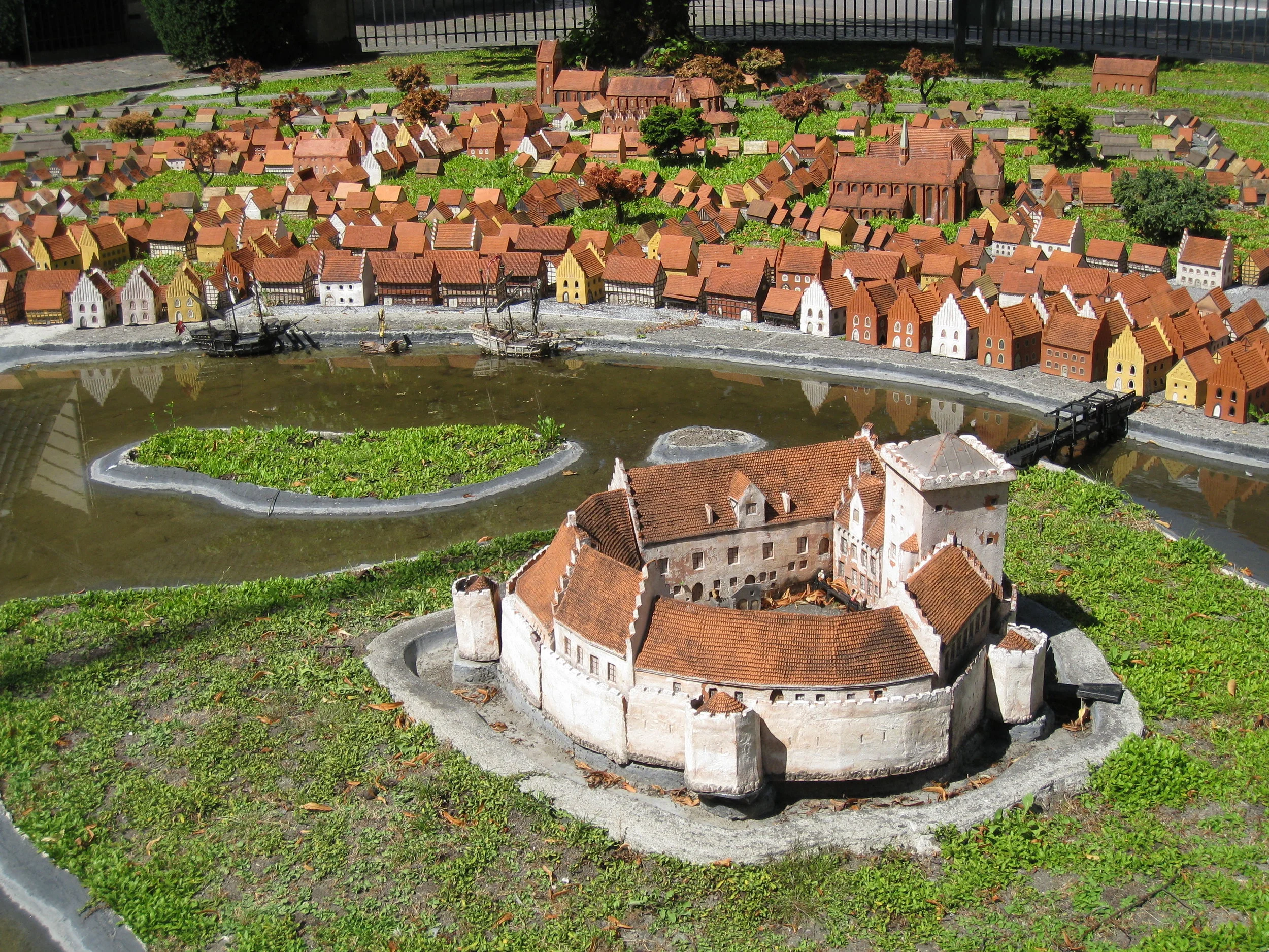  openhagen, in front of City Museum, model of Copenhagen from 1500's 