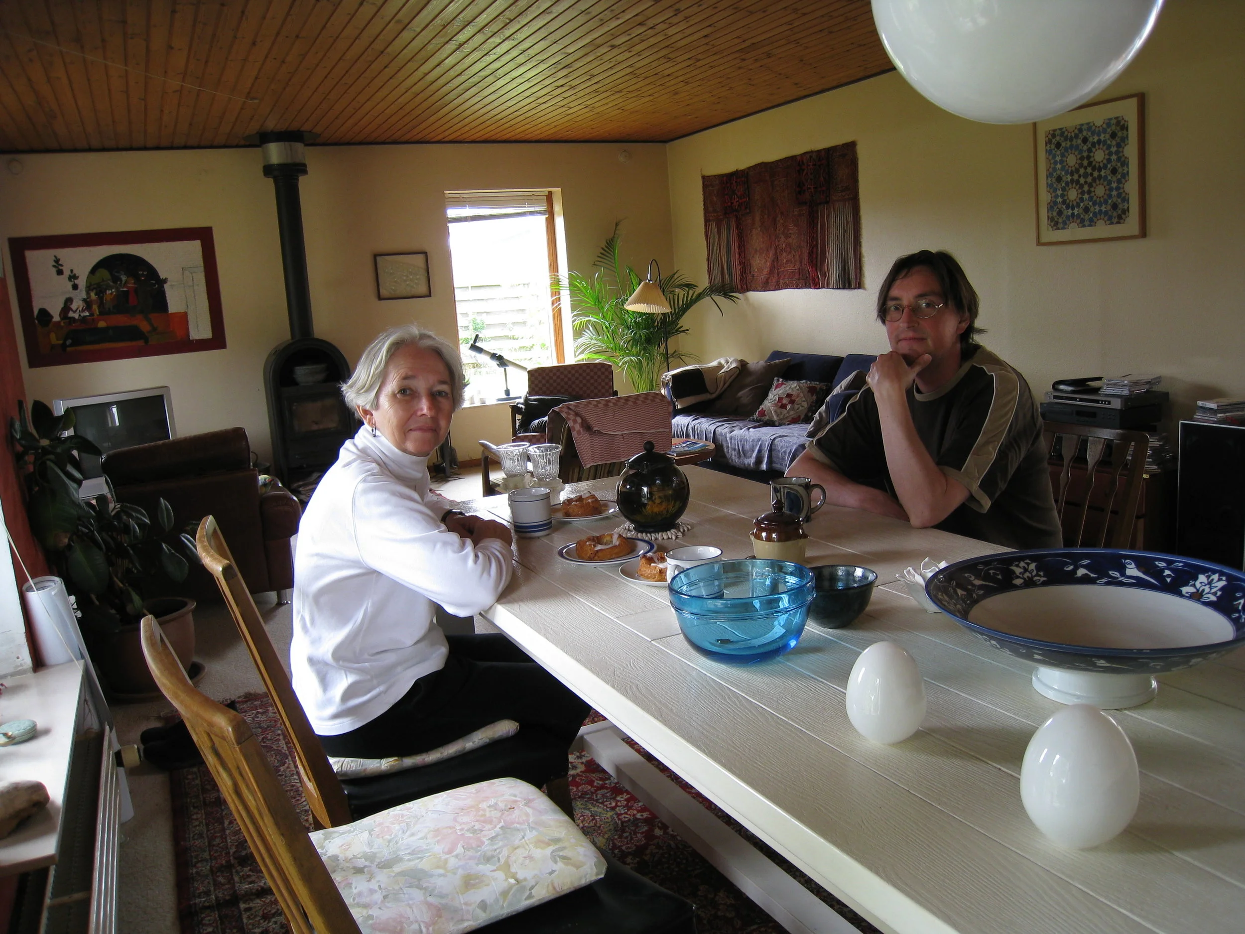  Nykobing, At the dining table, Carrol and Martin Moeller 