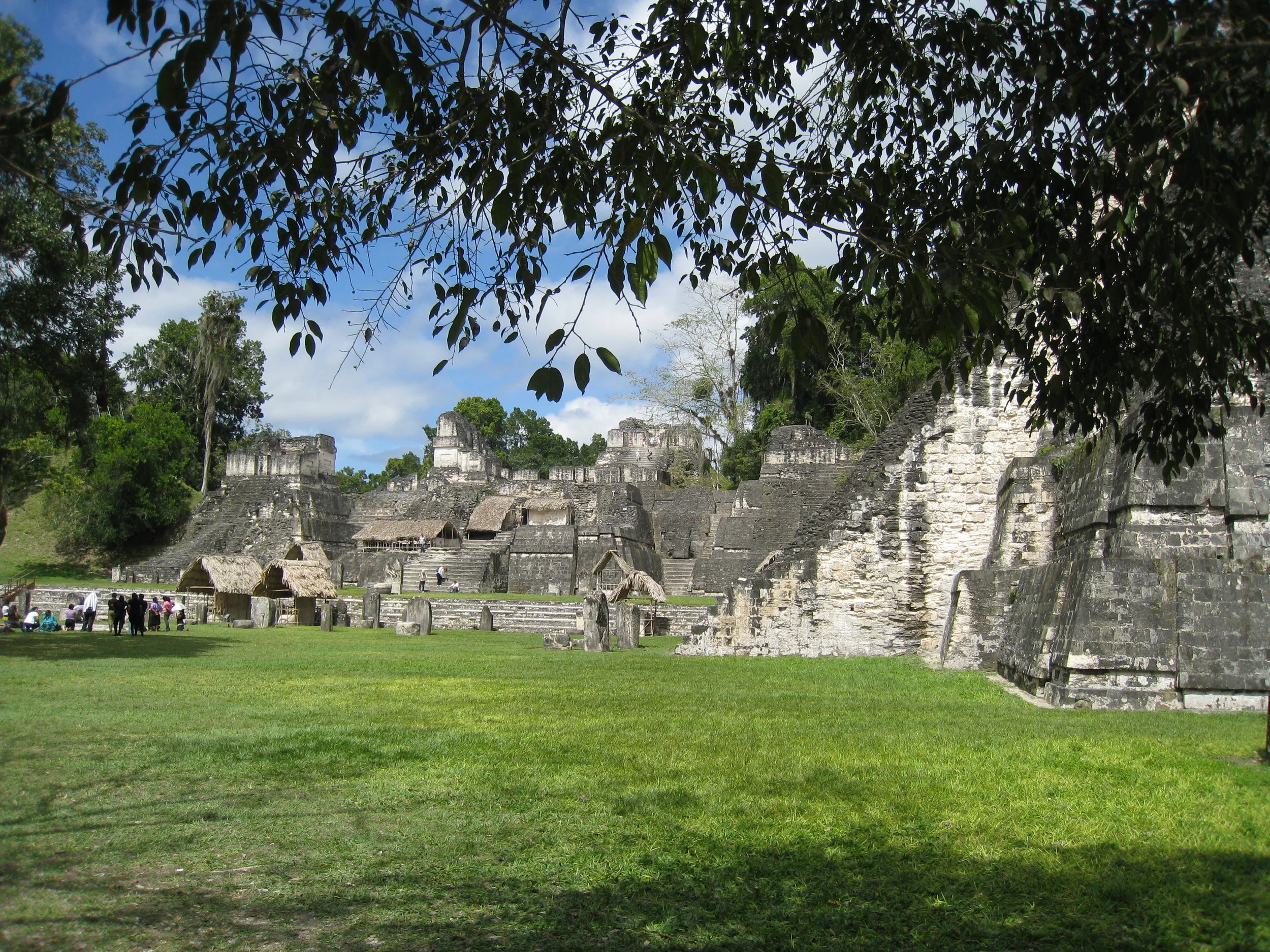  Tikal--North Acropolis and side of Temple 1 from main plaza 