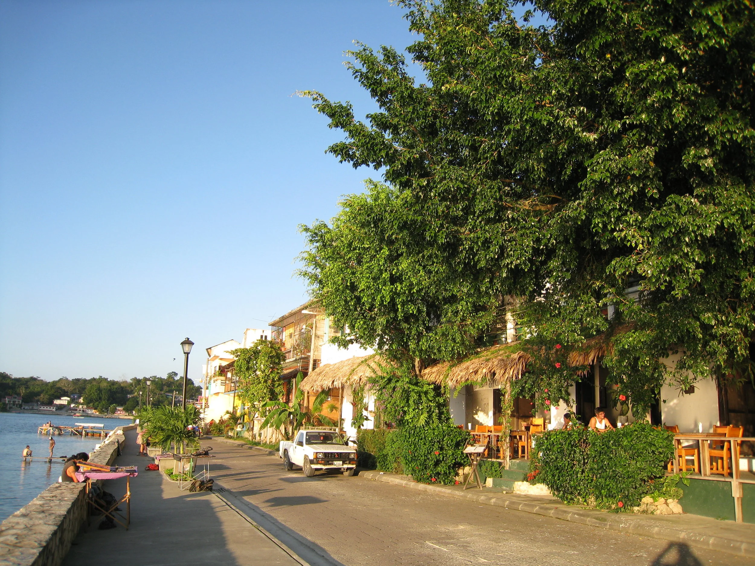  Flores--Small island town in Peten--Lake Peten-Itza--Street Scene 