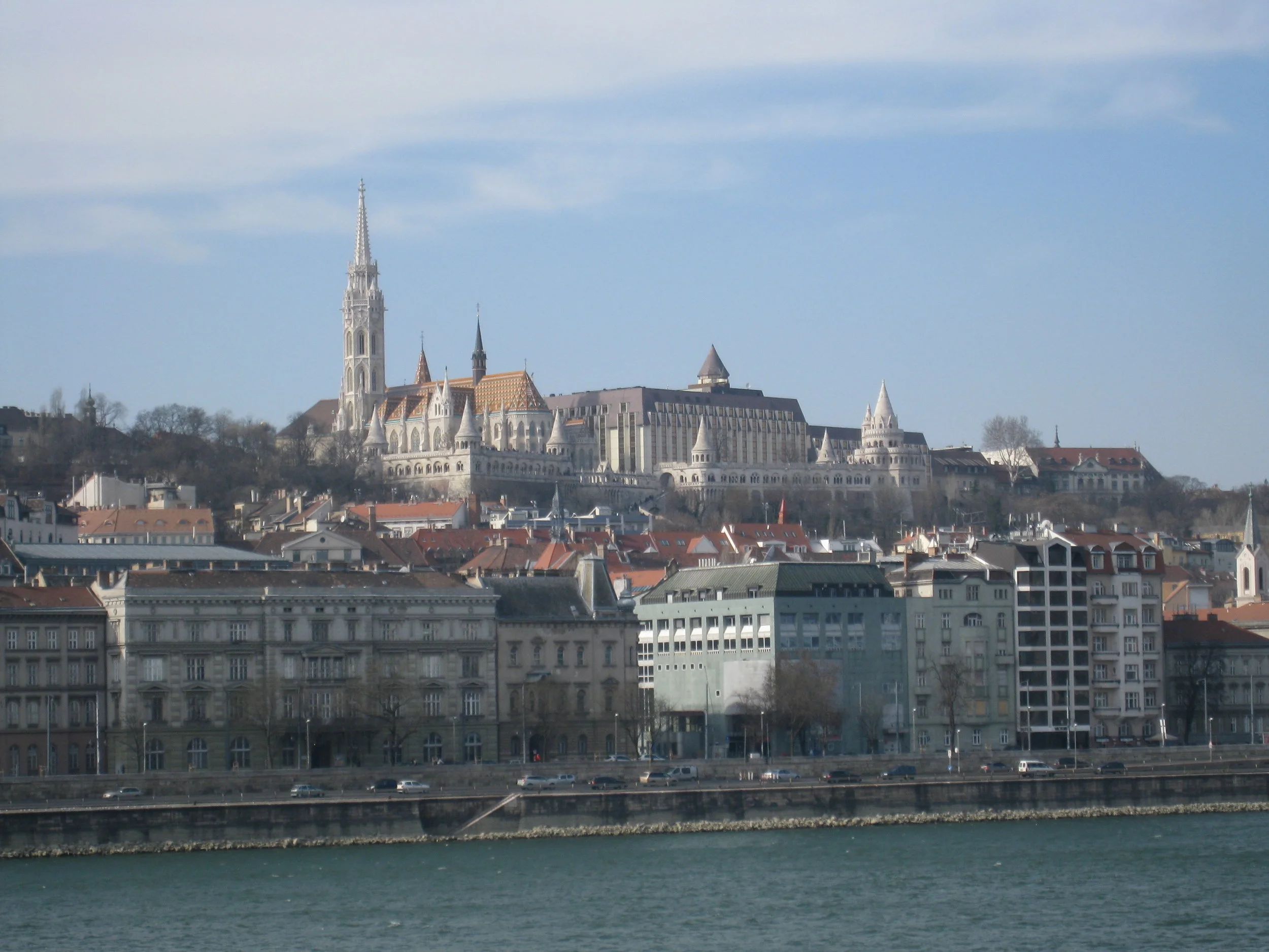  Budapest 2015--View of Castle Hill from Chain Bridge 