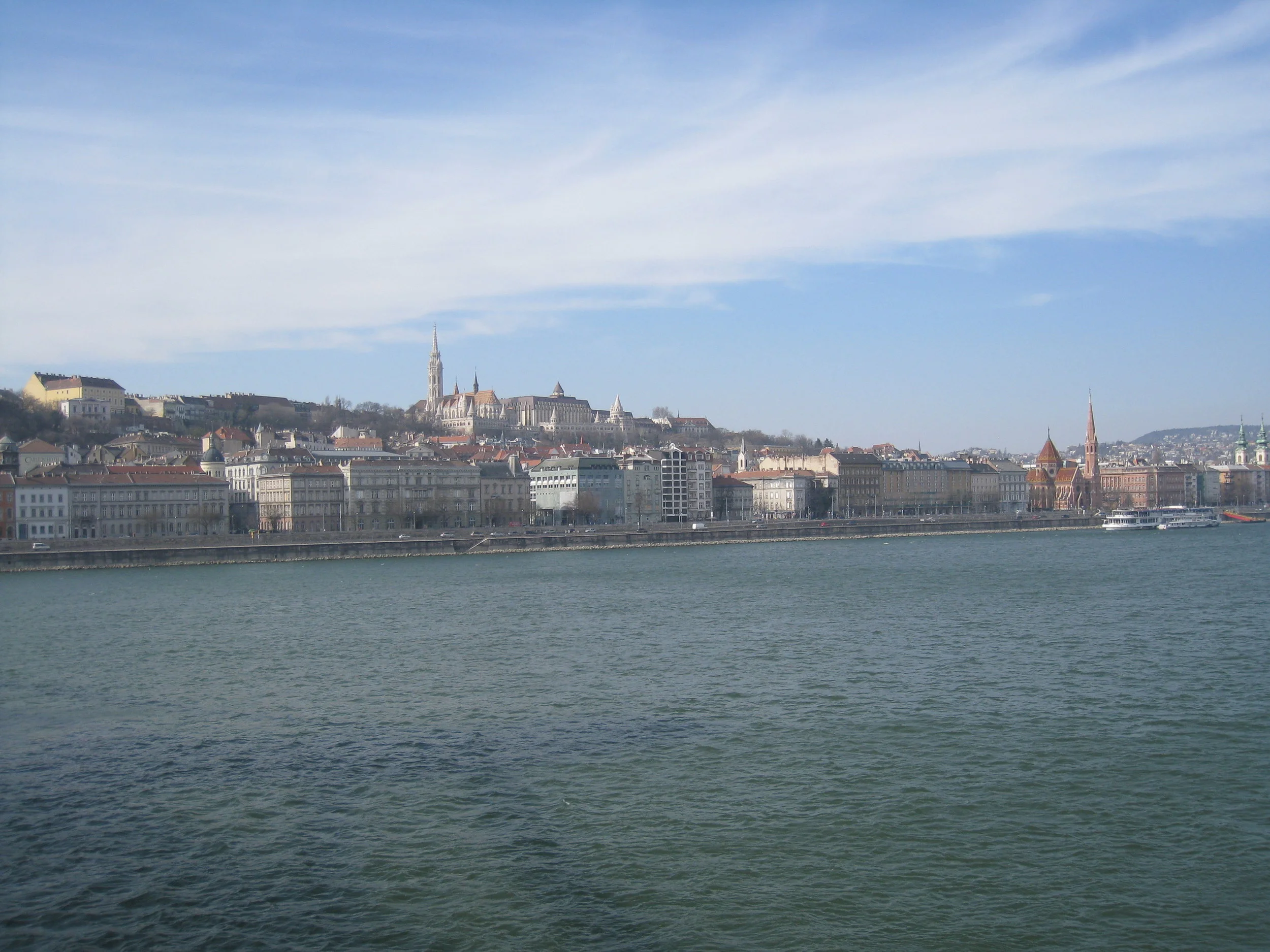  Budapest--View of Castle Hill from Chain Bridge 