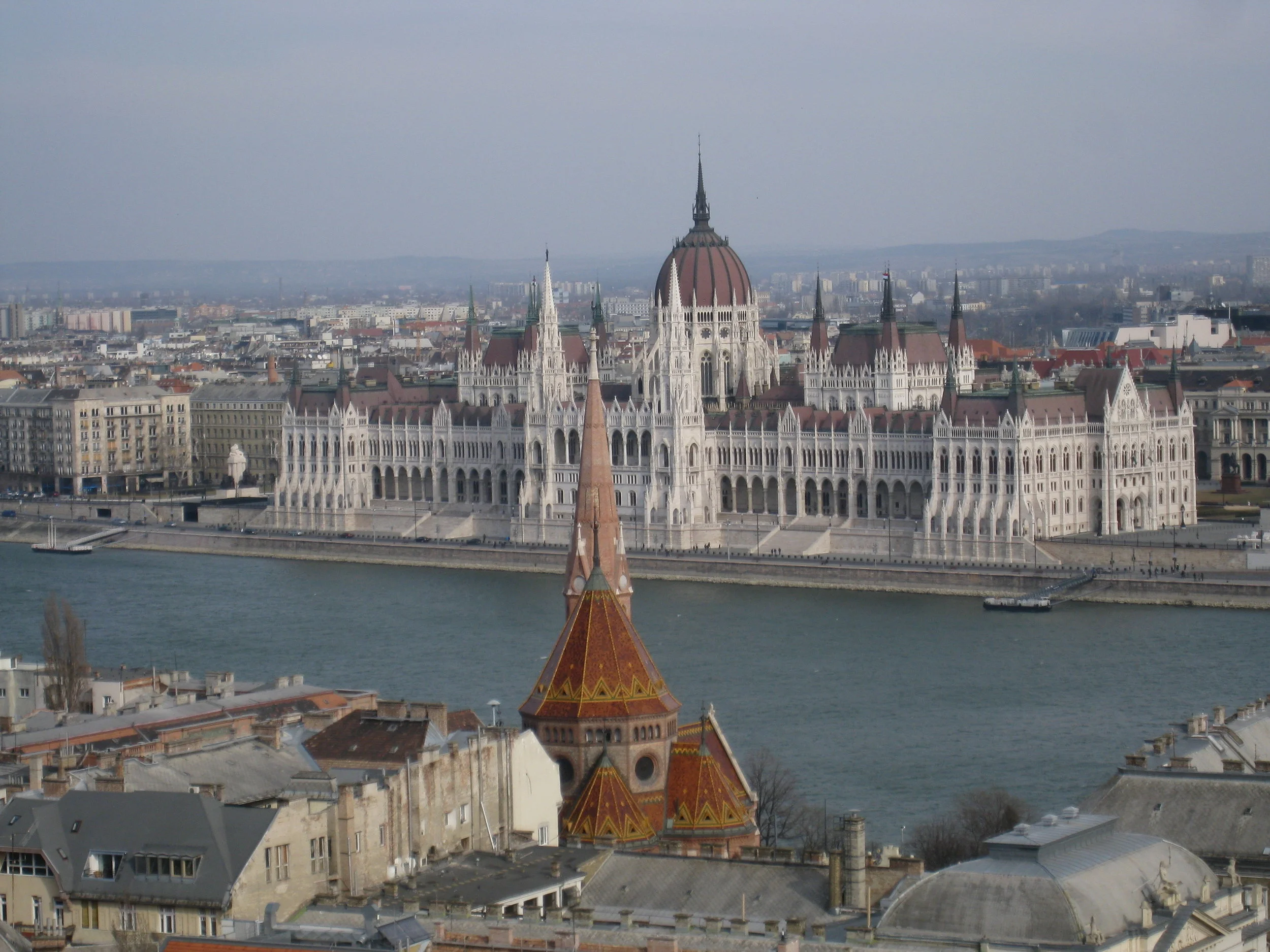  Budapest--View of Pest from Castle Hill--Parliament 