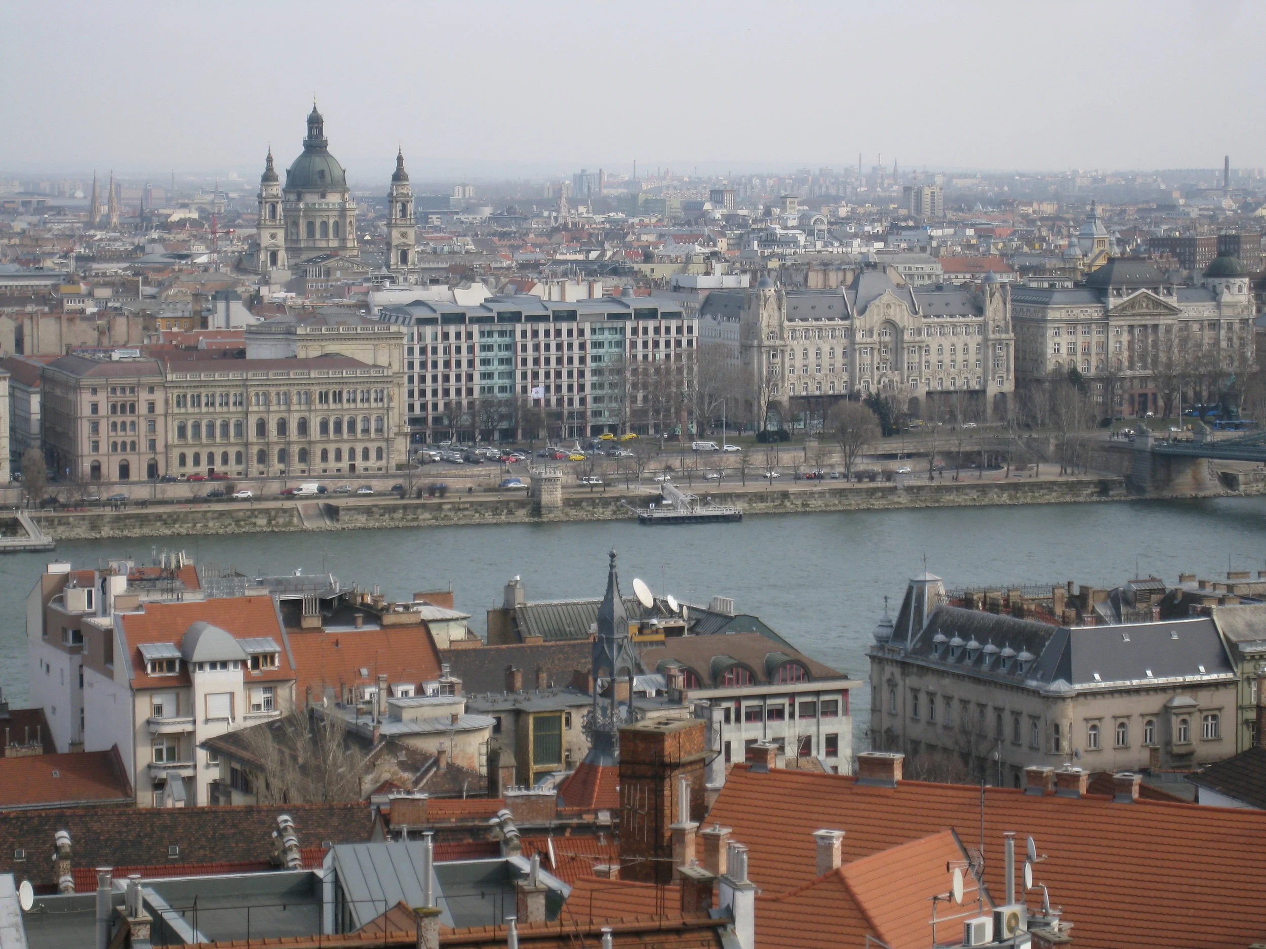  Budapest--Buda from Castle Hill with St. Stephen's Church 