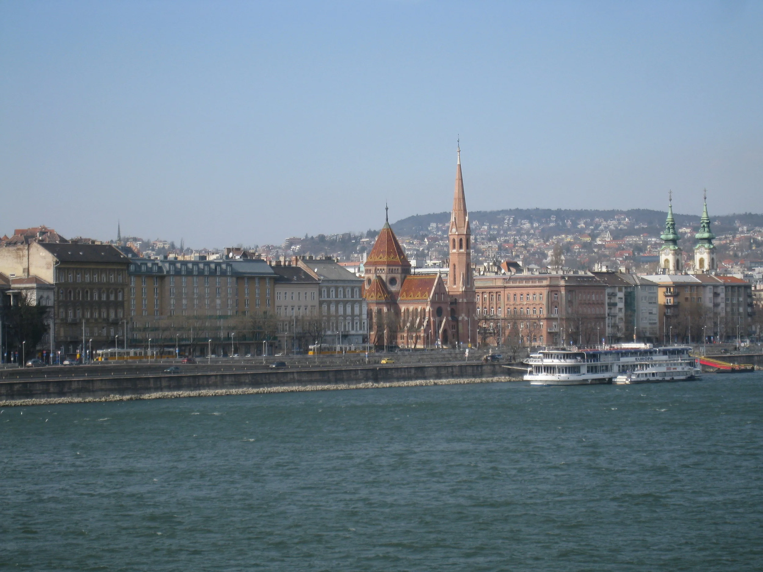  Budapest--View of Buda from Chain Bridge 