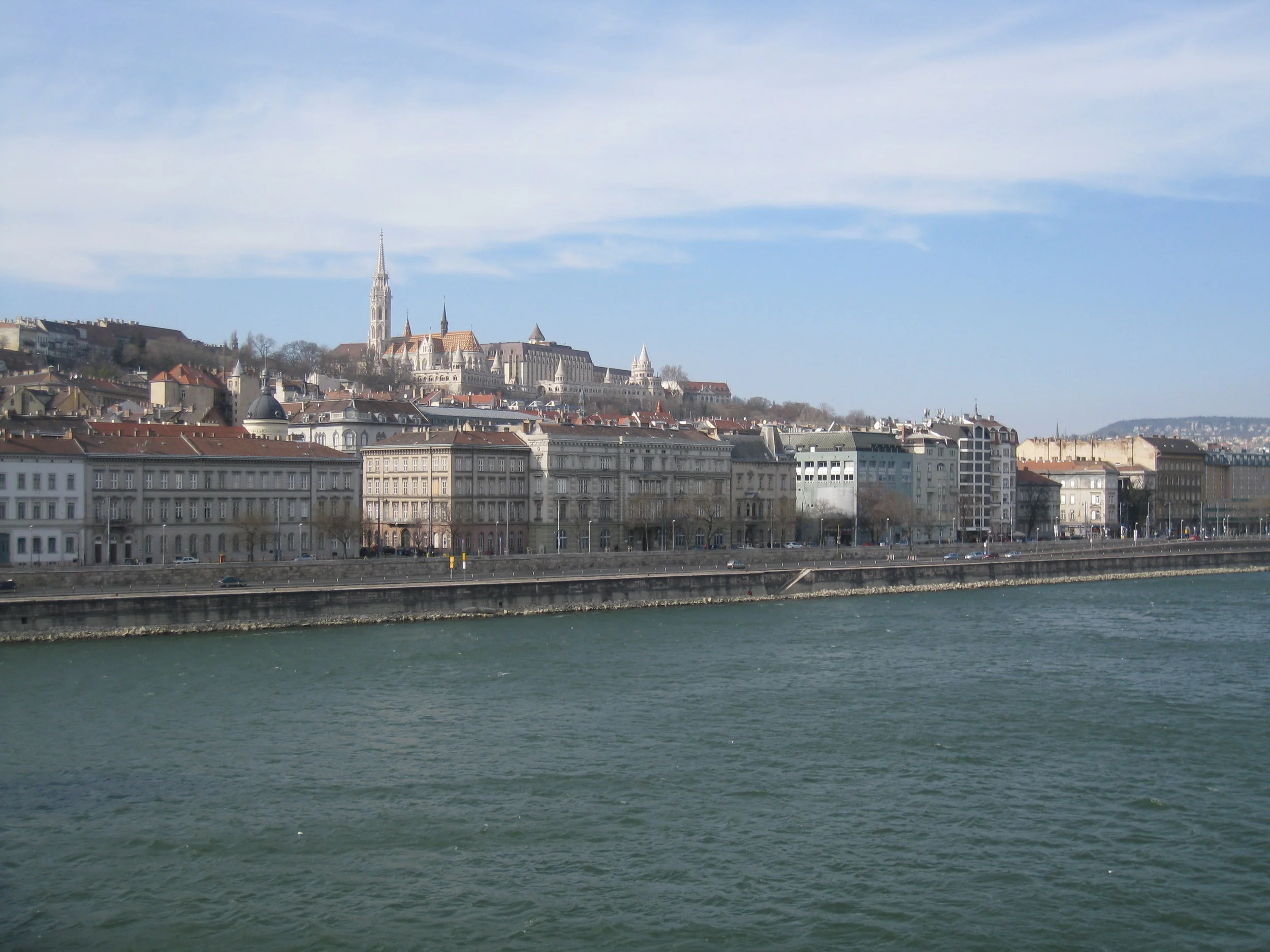  Budapest--View of Castle Hill from Chain Bridge 