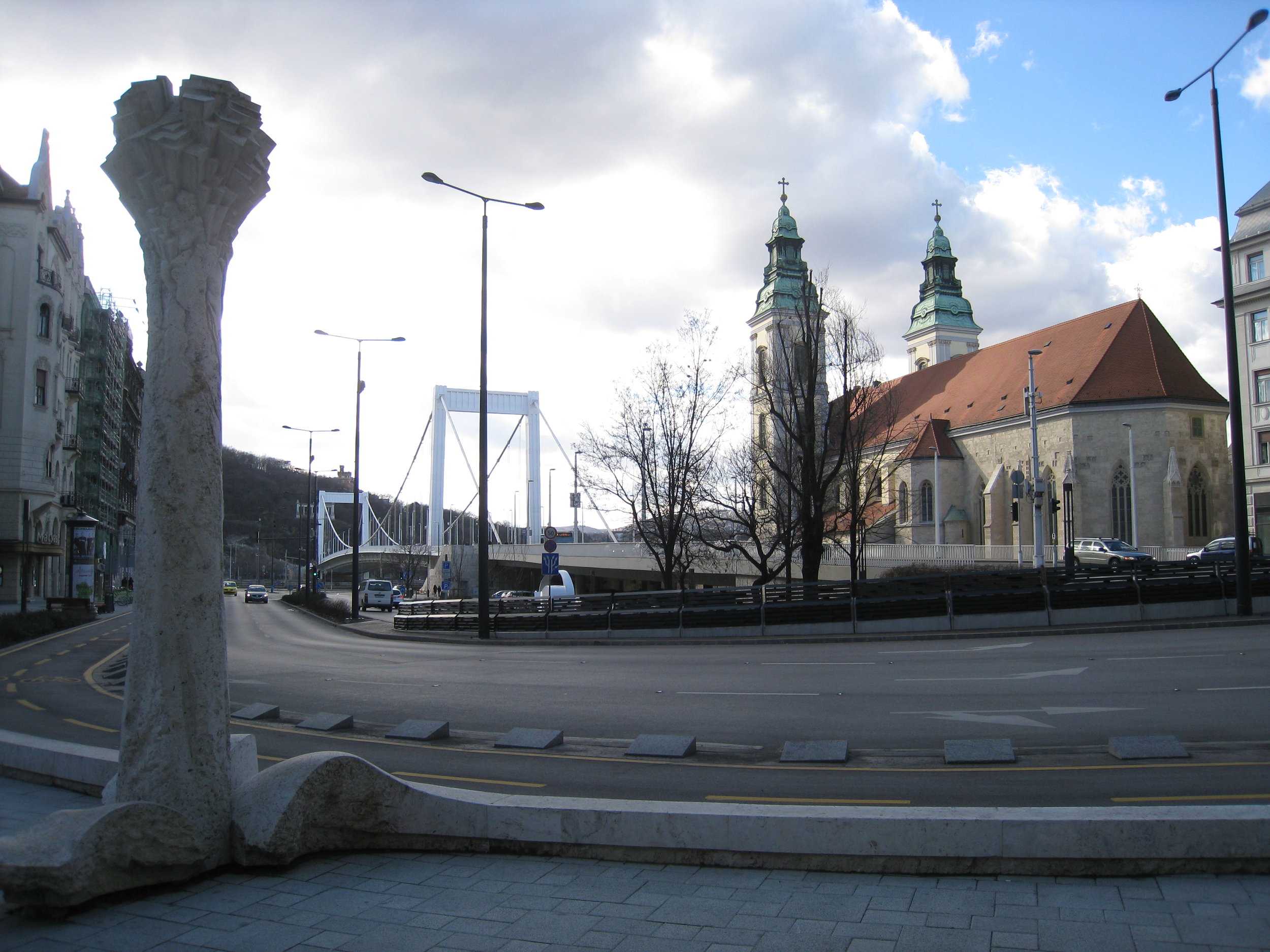  Budapest--On Vaci Street--looking out to Elisabeth Bridge 