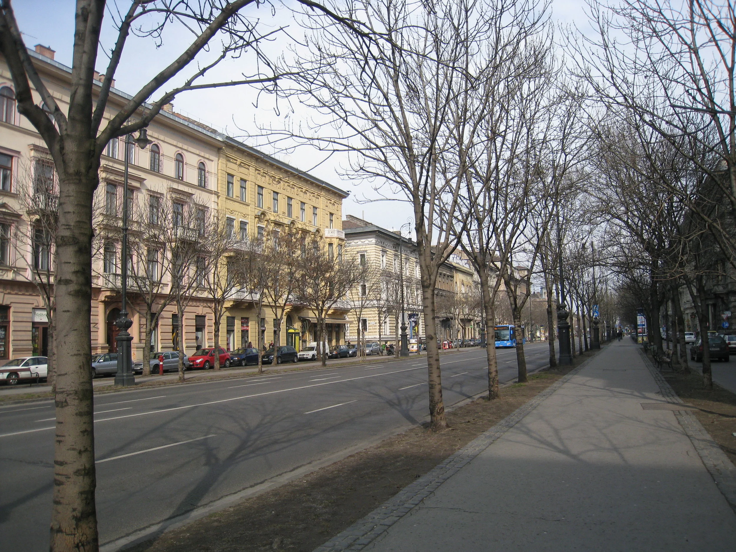  Budapest--Street Scene--Andrassy Ave. with Stasi (Terror) Museum 