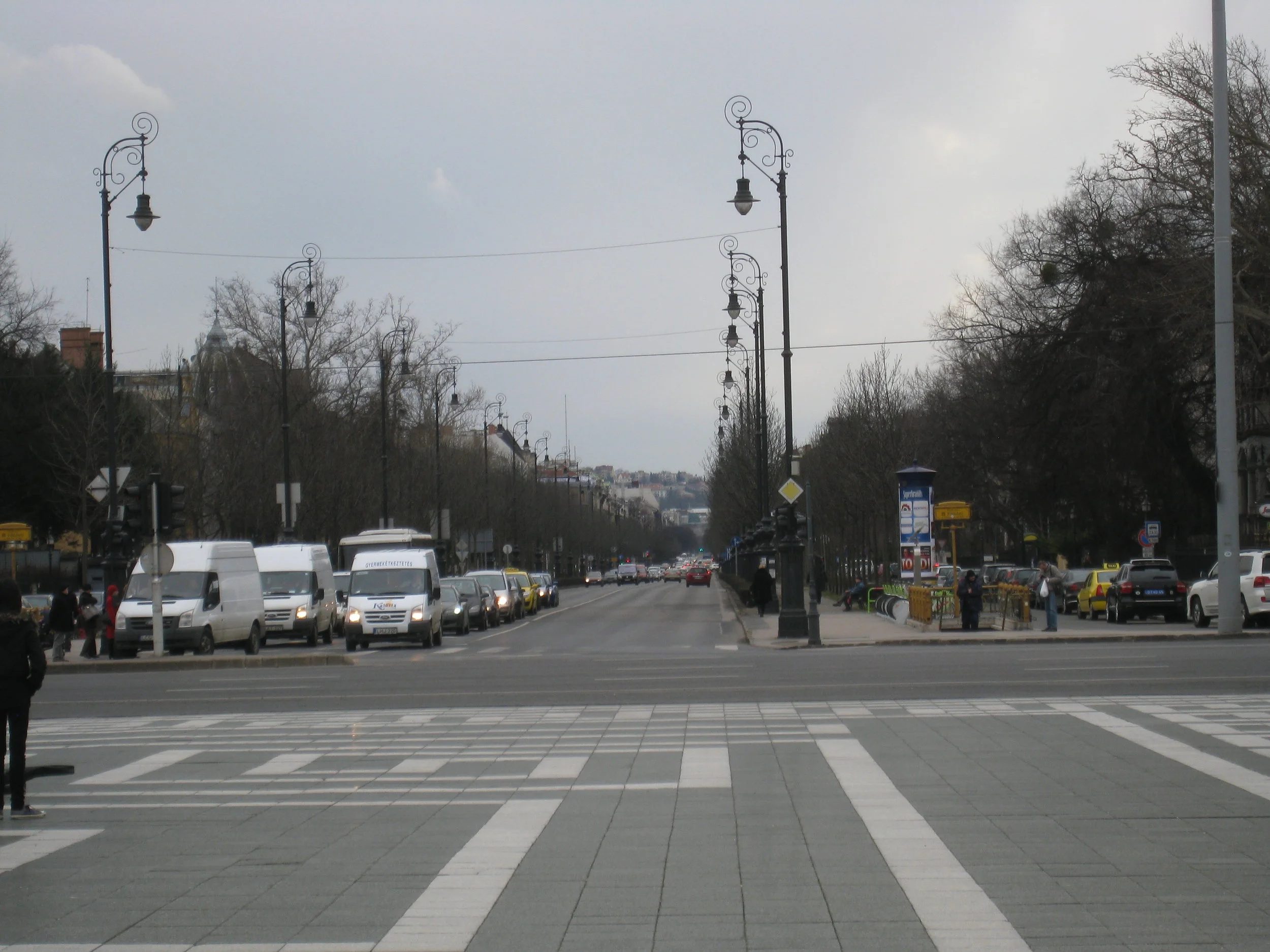  Budapest--The view from the edge of City Park towards downtown Pest and the hills of Buda 