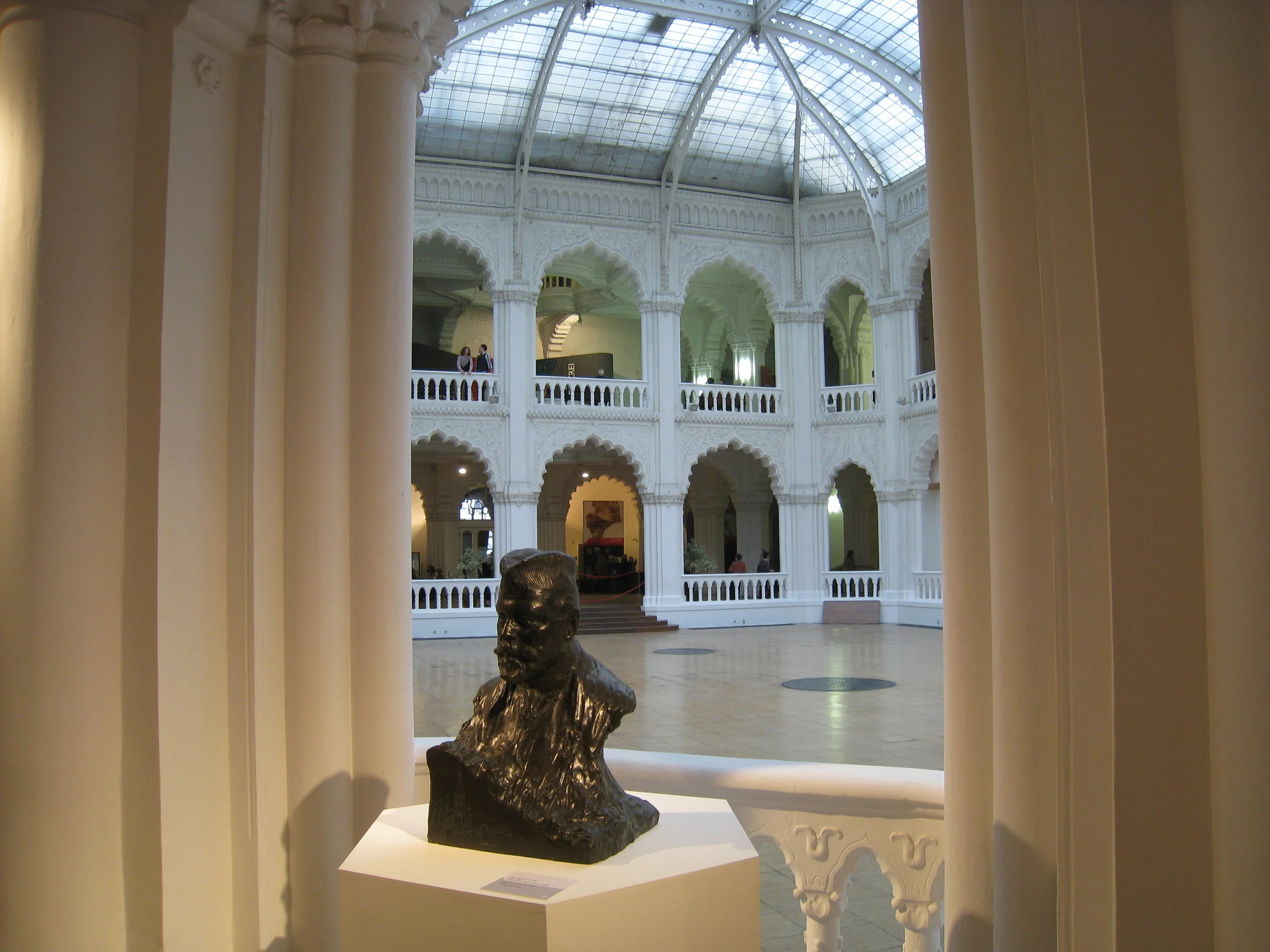  Budapest--Museum of Applied Arts--Lechner Building--Lechner and interior patio 