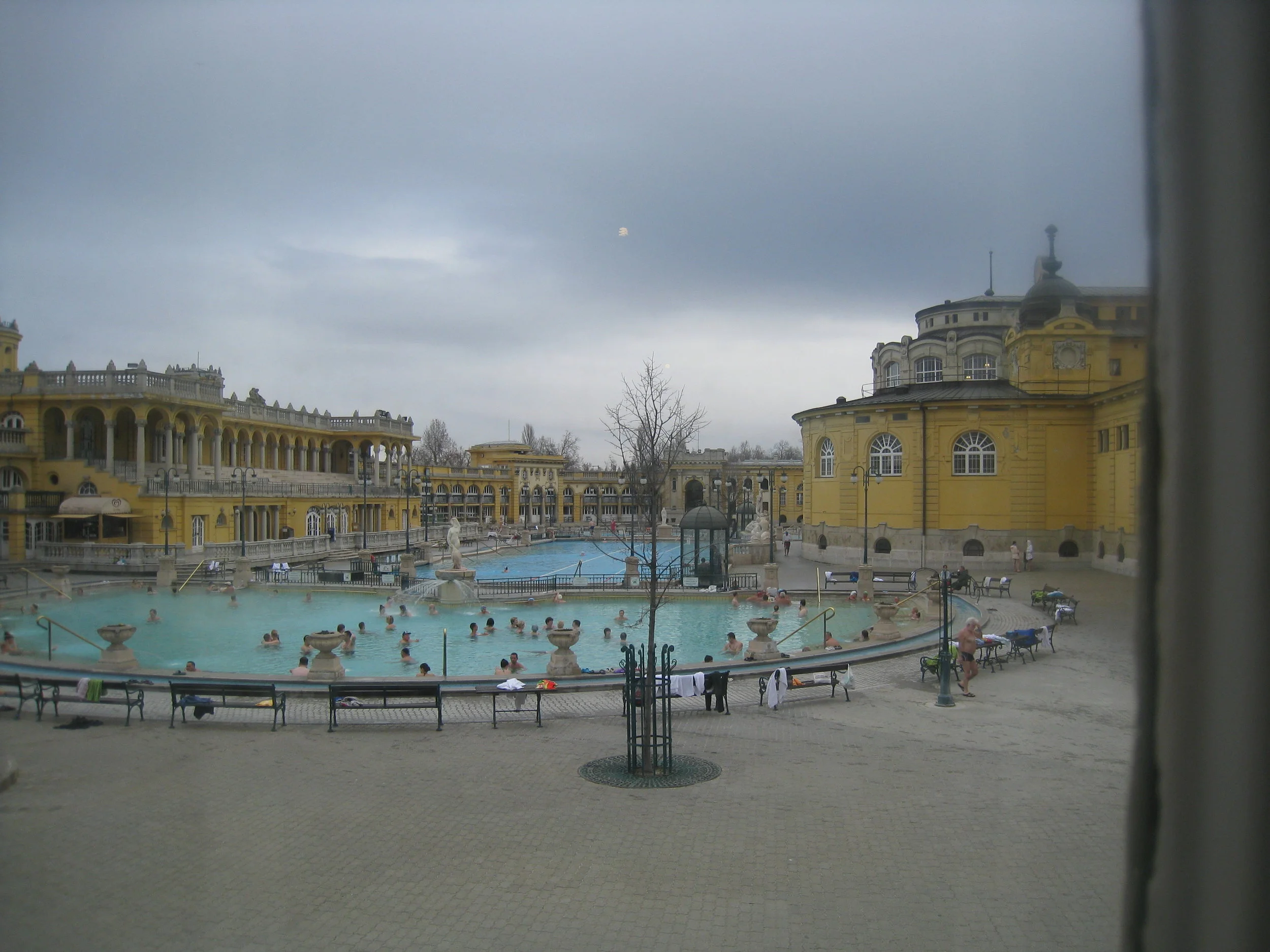  Budapest--The Public Baths in the City Park--The Public (Heated) Pool 