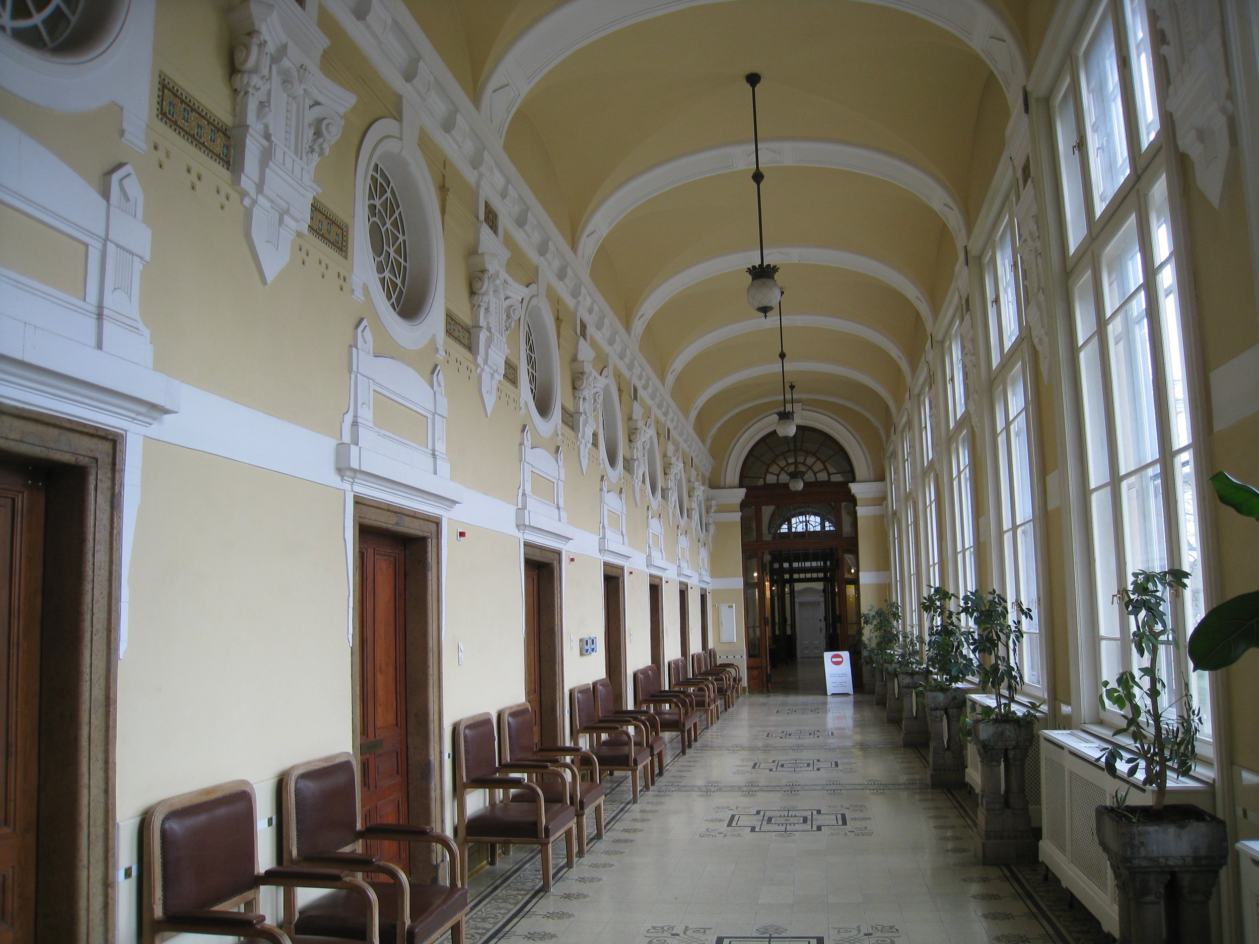  Budapest--The Public Baths in the City Park--Hallway 