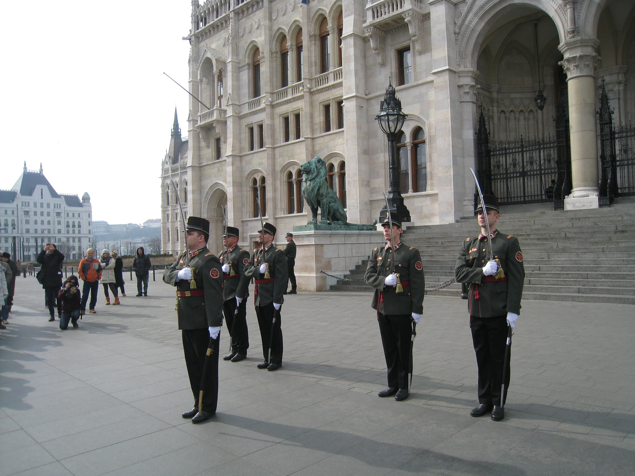  Budapest--Parliament--Changing of the Guard 