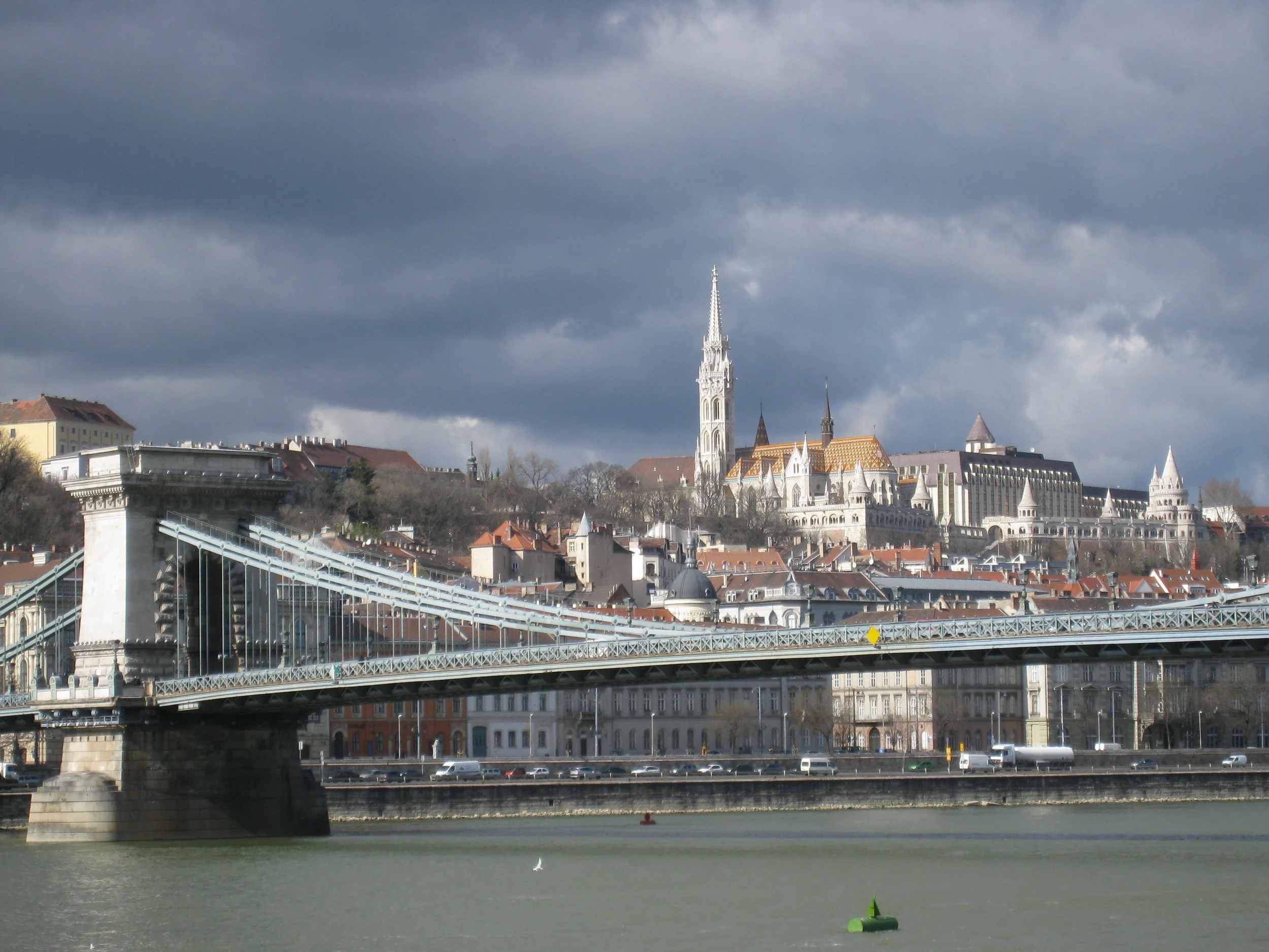  Budapest--Chain Bridge and Castle Hill 