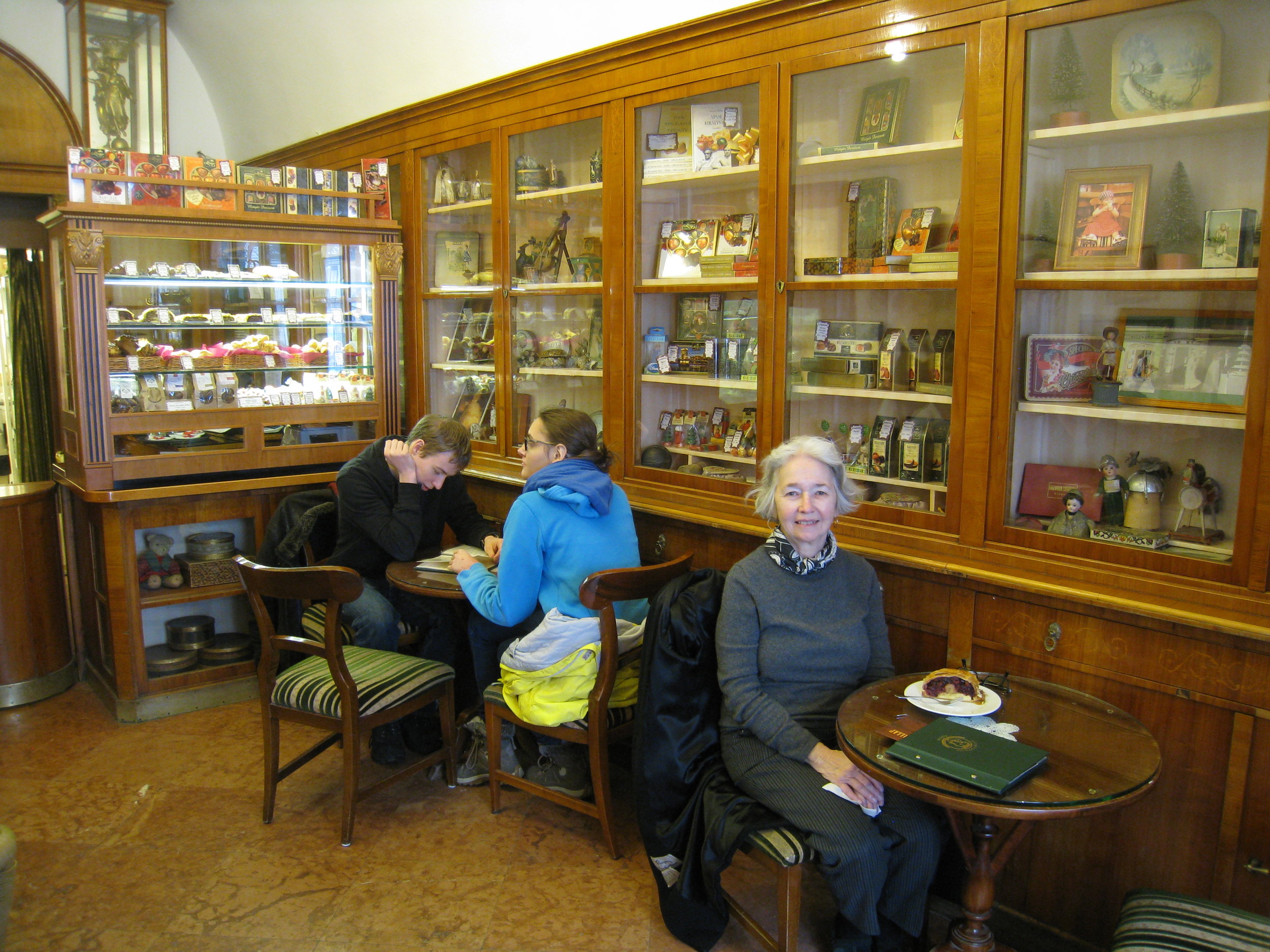  Budapest--Cafe Ruswurm, Carrol and strudel 