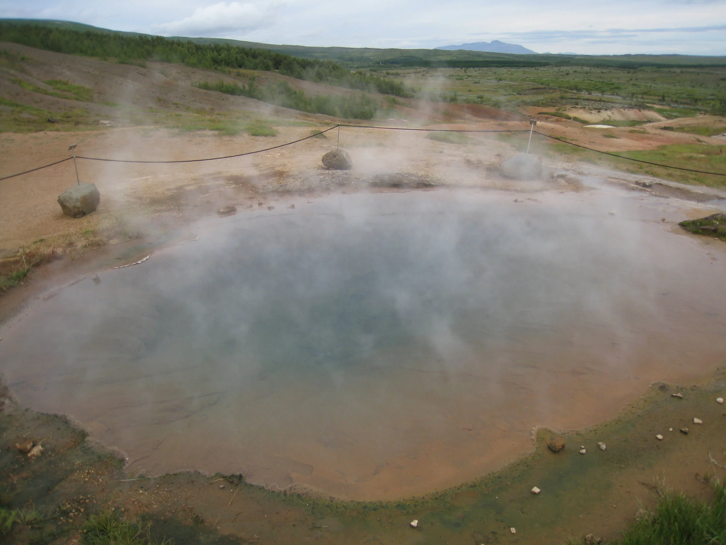  Geyser area--Near Strokkur Geyser--a small thermal pool 