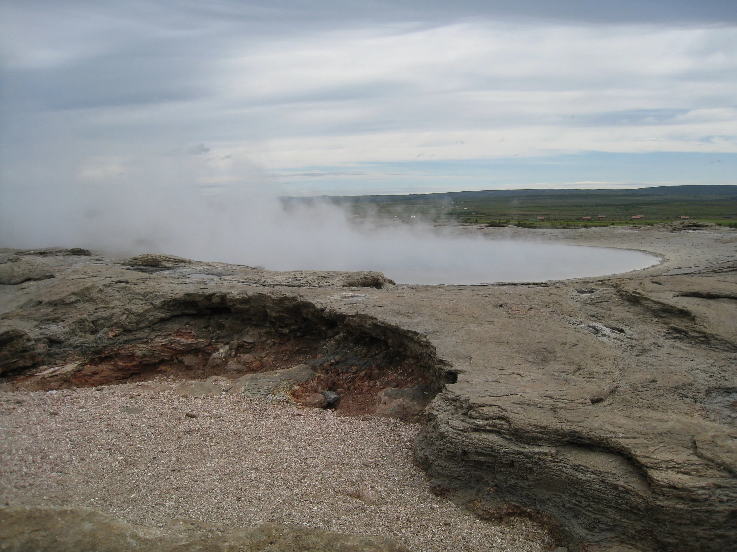  Geyser area--Near Strokkur Geyser--a small thermal pool 
