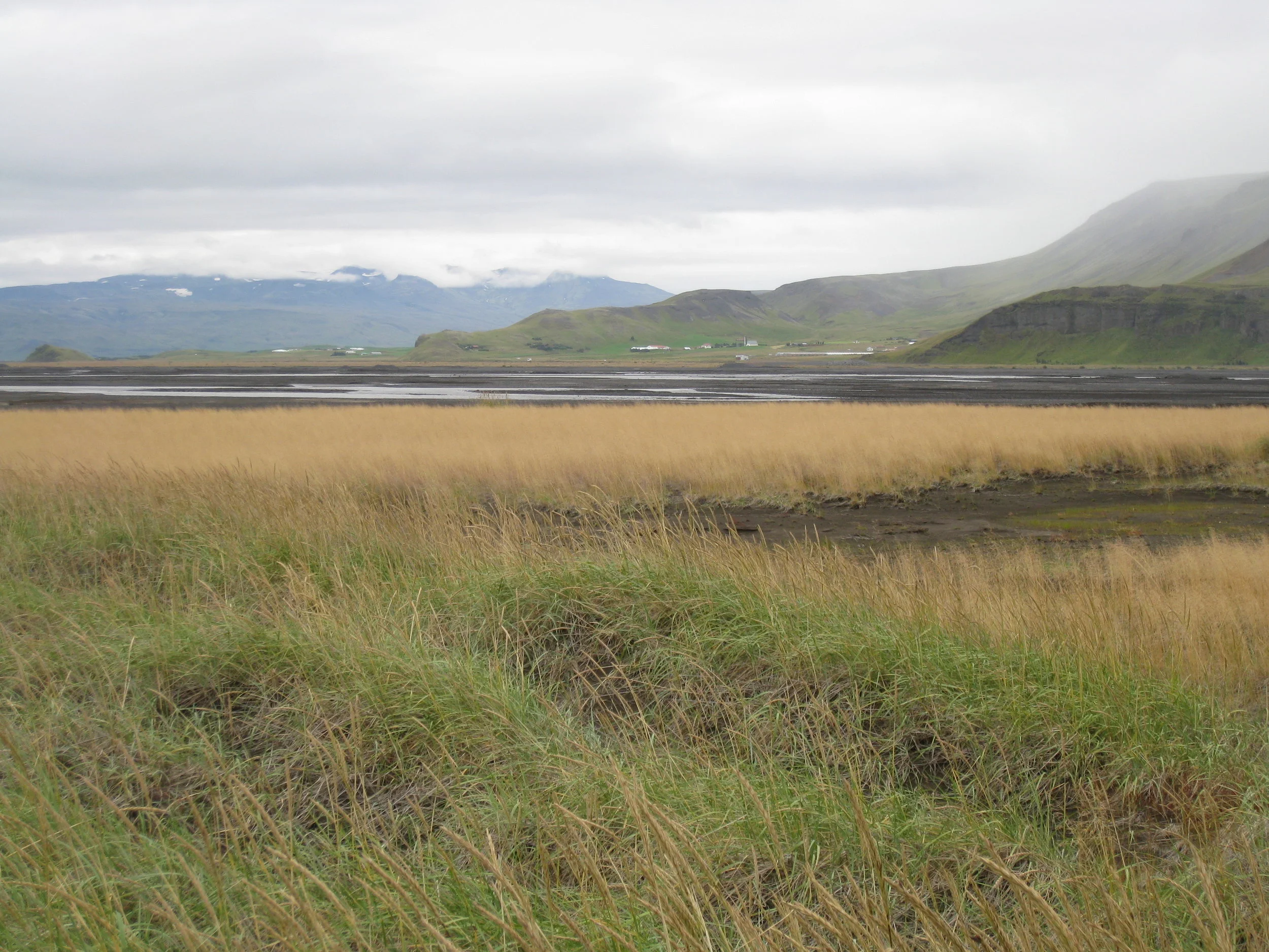  Near Seljandsfoss Waterfall looking towards the Hekla Volcano 