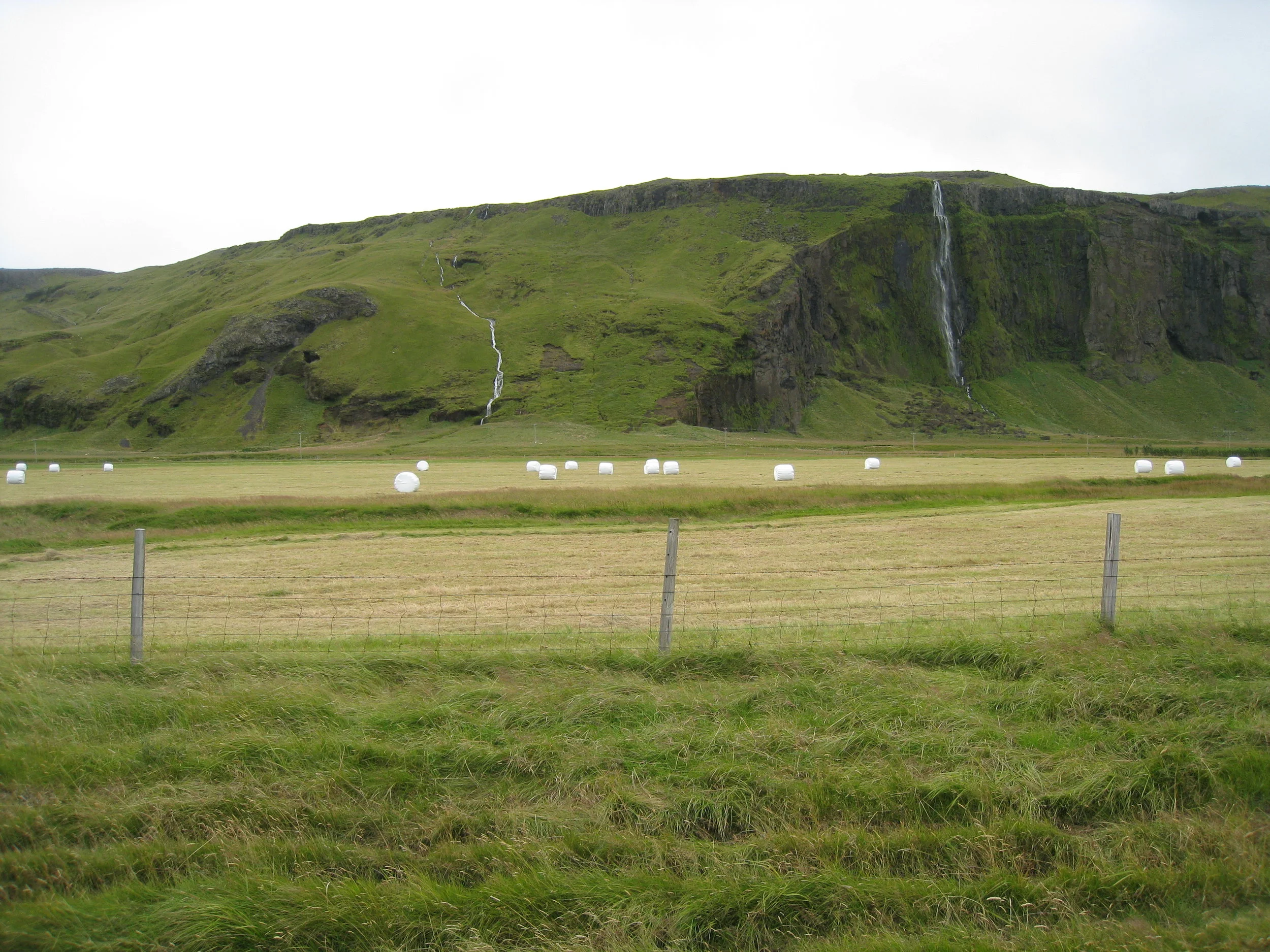  Near Seljandsfoss Waterfall--lots of streams and waterfalls coming down to the farming country 