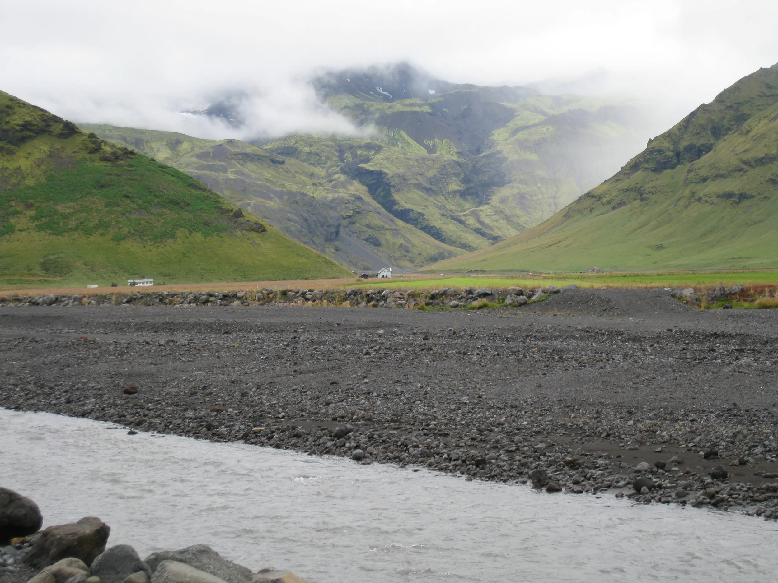 Near Seljandsfoss Waterfall--Typical farming lands 