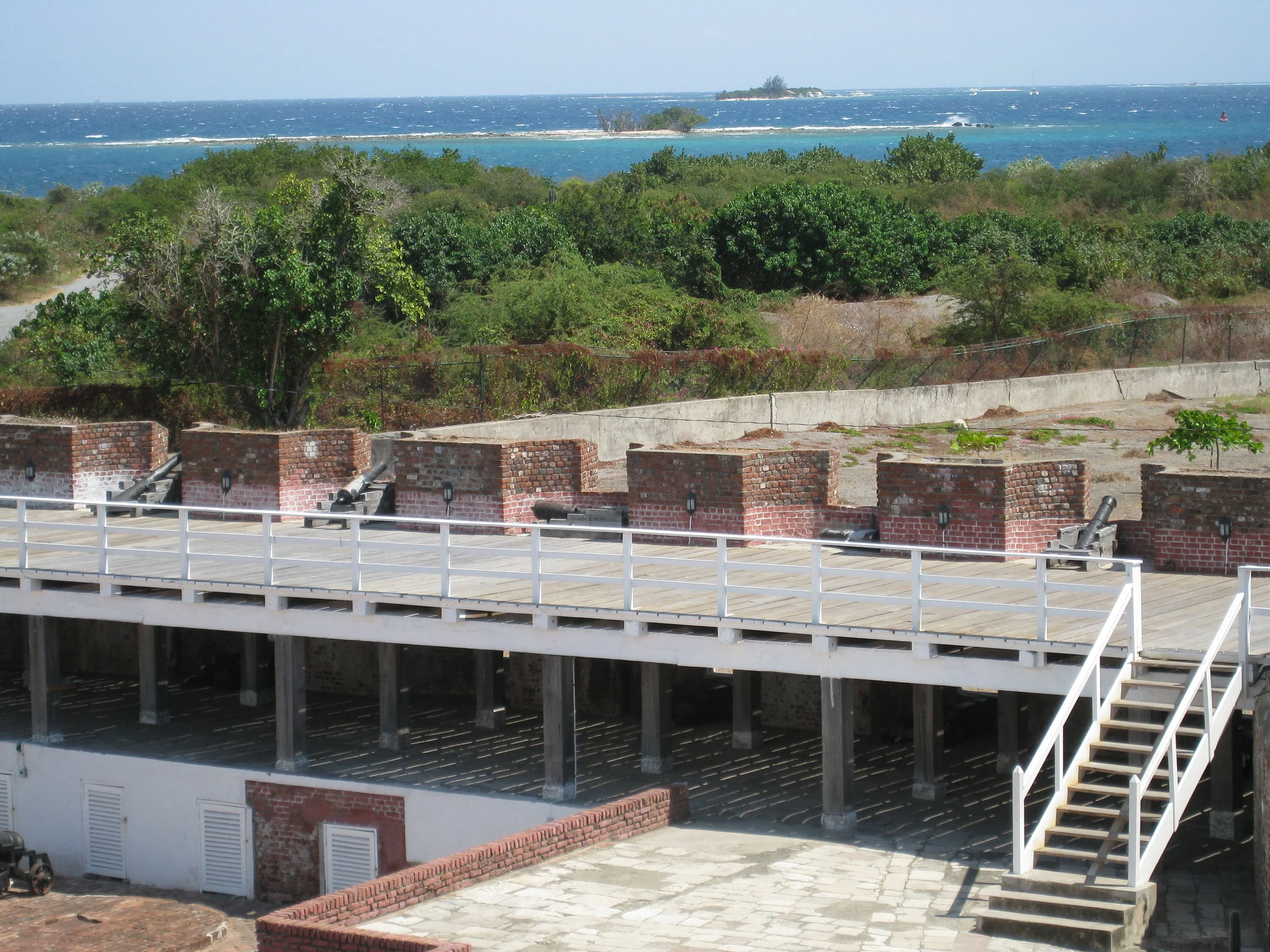  Kingston--Port Royal fort with Lime Key in background 