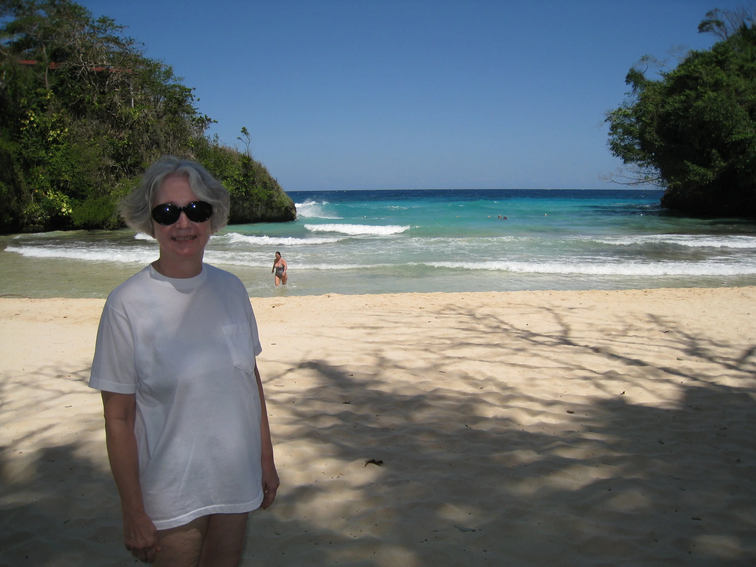  Frenchman's Cove beach, with Carrol Benner Kindel 