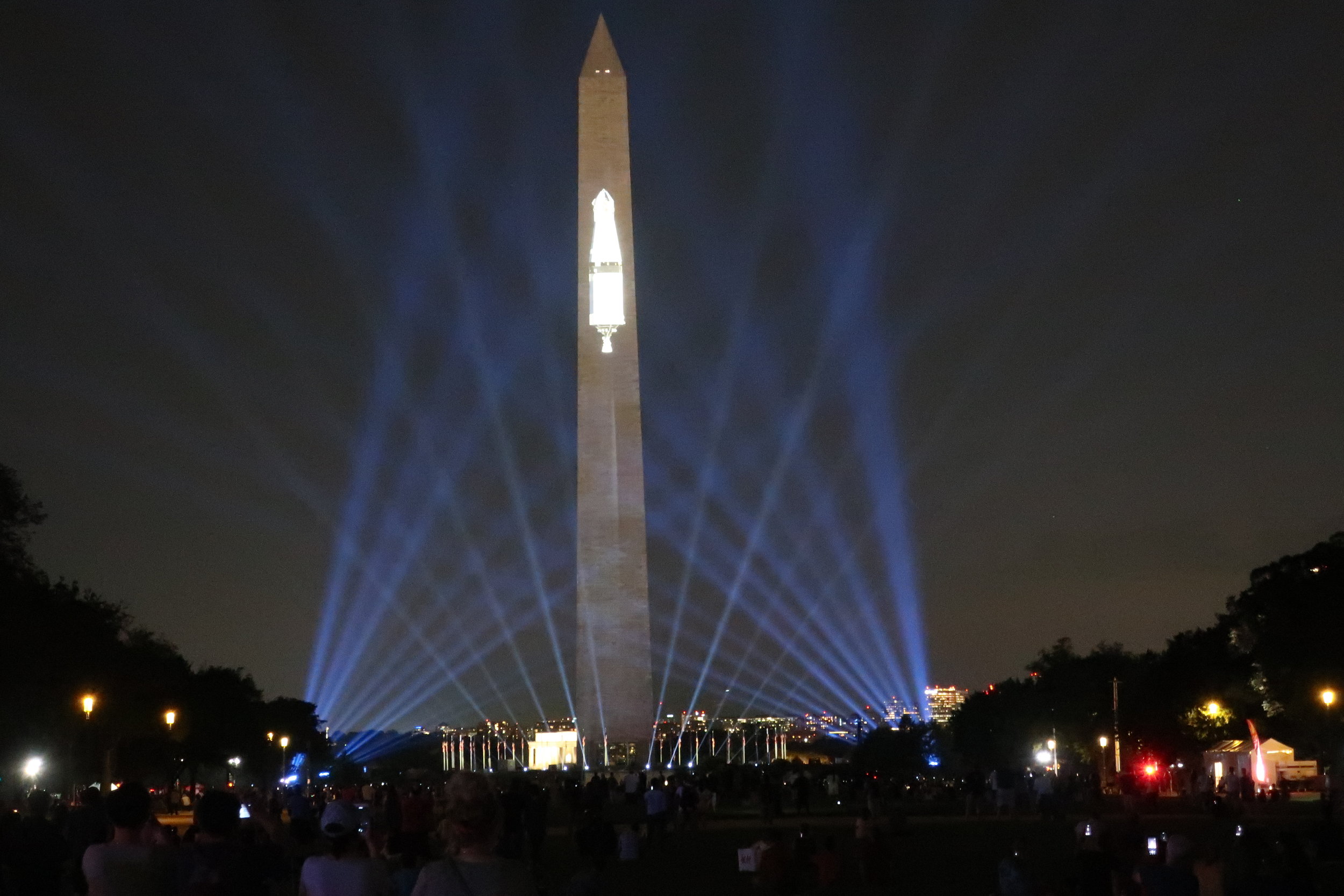  DC 2019--July--Washington Monument--Celebration of Apollo 11 Fiftieth Anniversary--Saturn Rocket--Second Stage 
