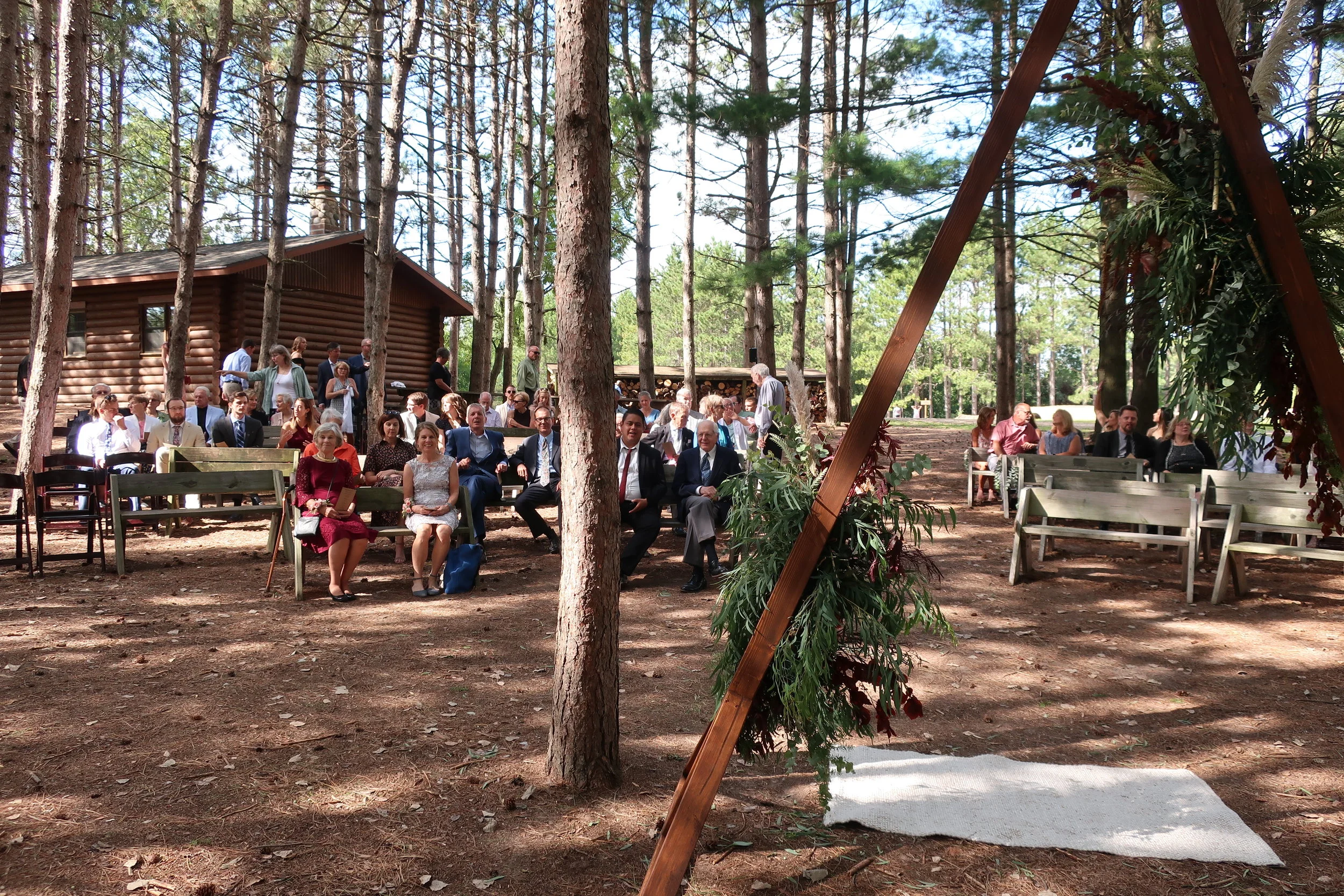  Appleton, Wis.--Sept. 1, 2019--Andropolis-Coakley Wedding--Bubolz Nature Preserve--From behind the altar 
