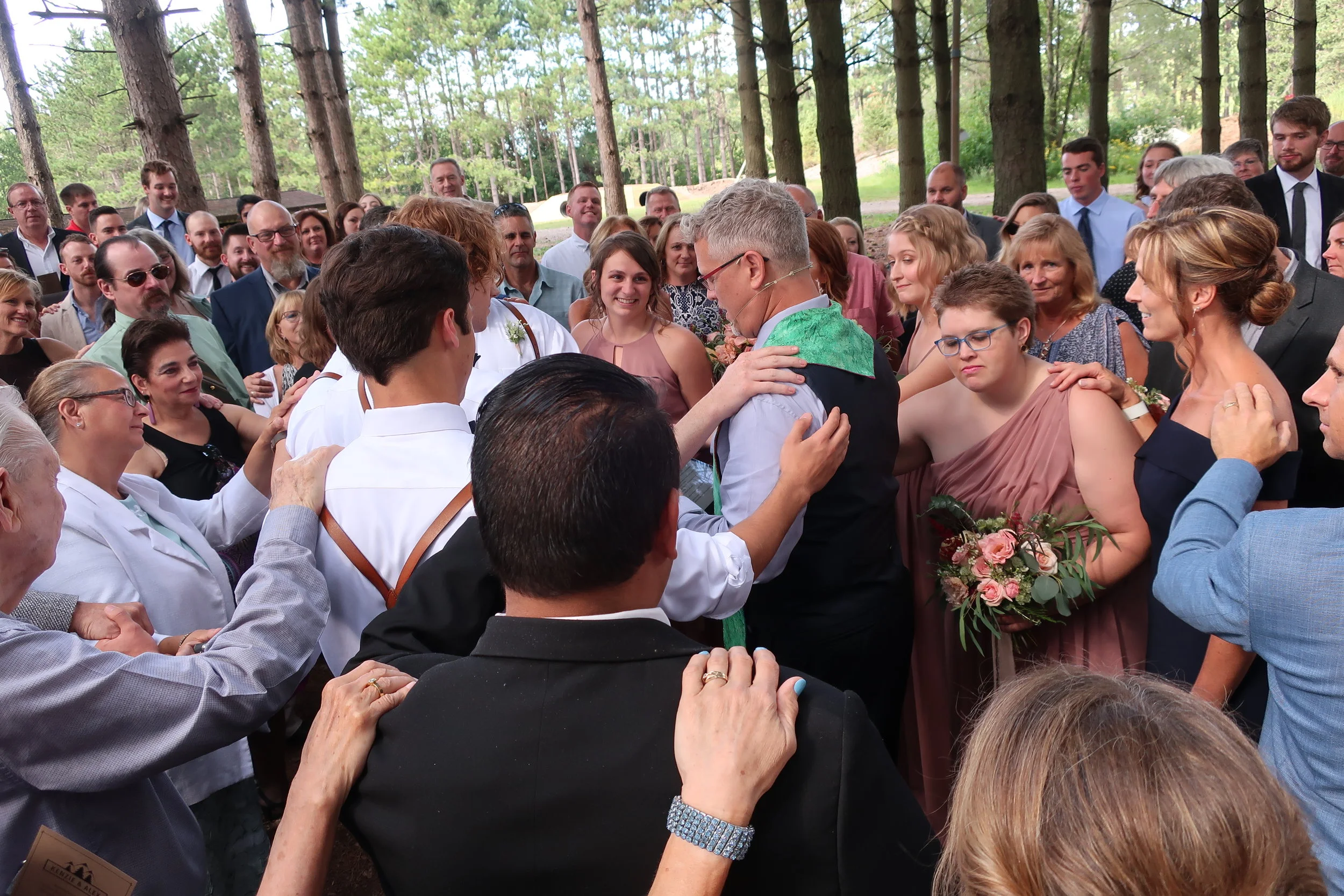  Appleton, Wis.--Sept. 1, 2019--Andropolis-Coakley Wedding--Bubolz Nature Preserve--Blessing the Rings 