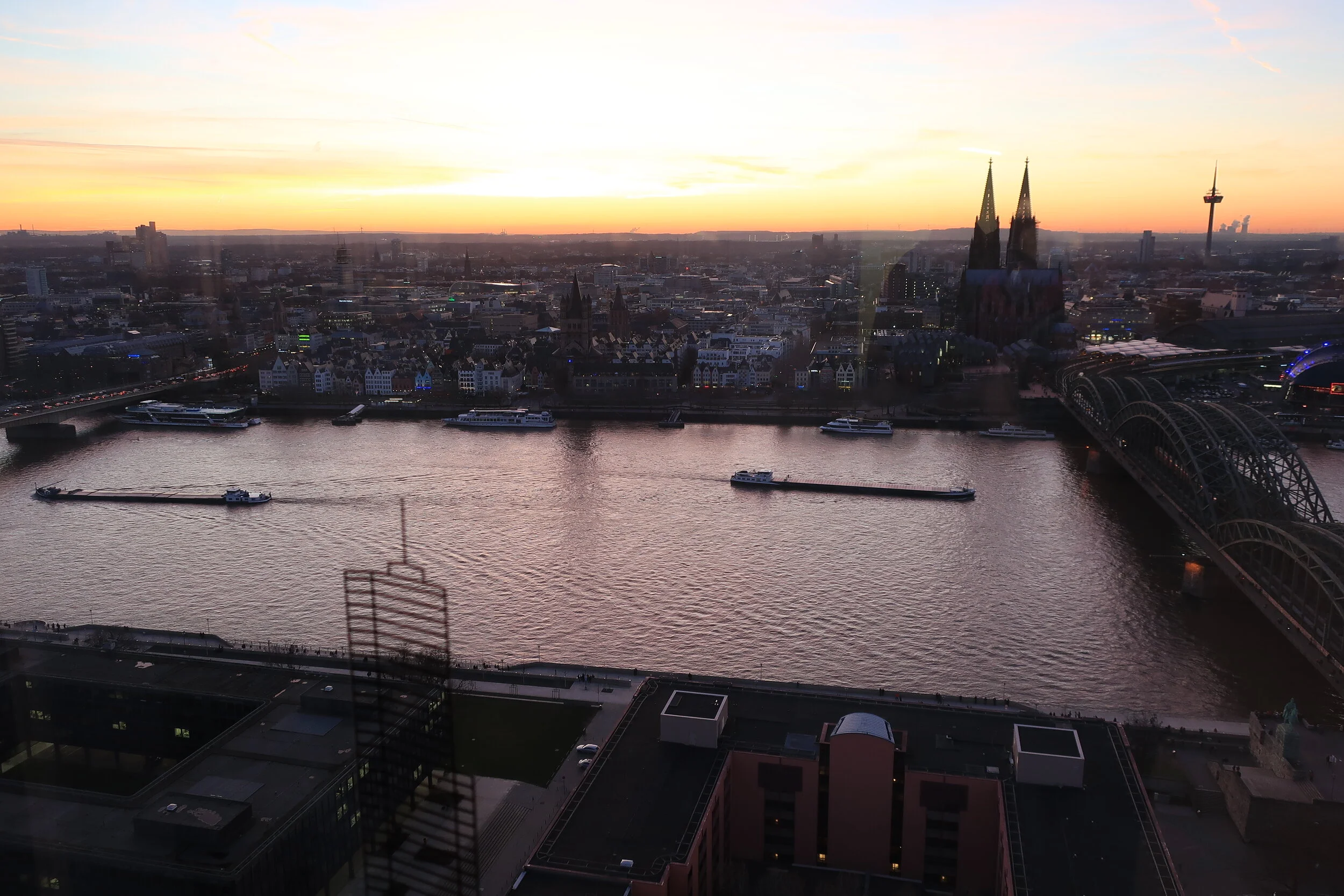  Cologne--Winter 2019--Dom and the Rhine at sunset 