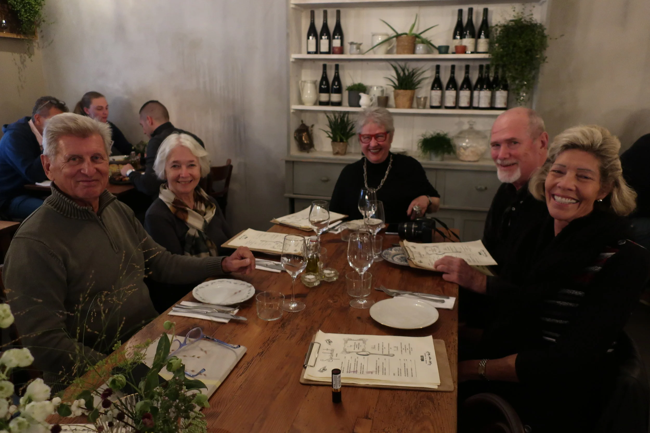  Cologne 2019--Dinner at Haus Mueller--Karl and Carrol Kindel, Renate Schneider and Rick and Debbie Schreiber 