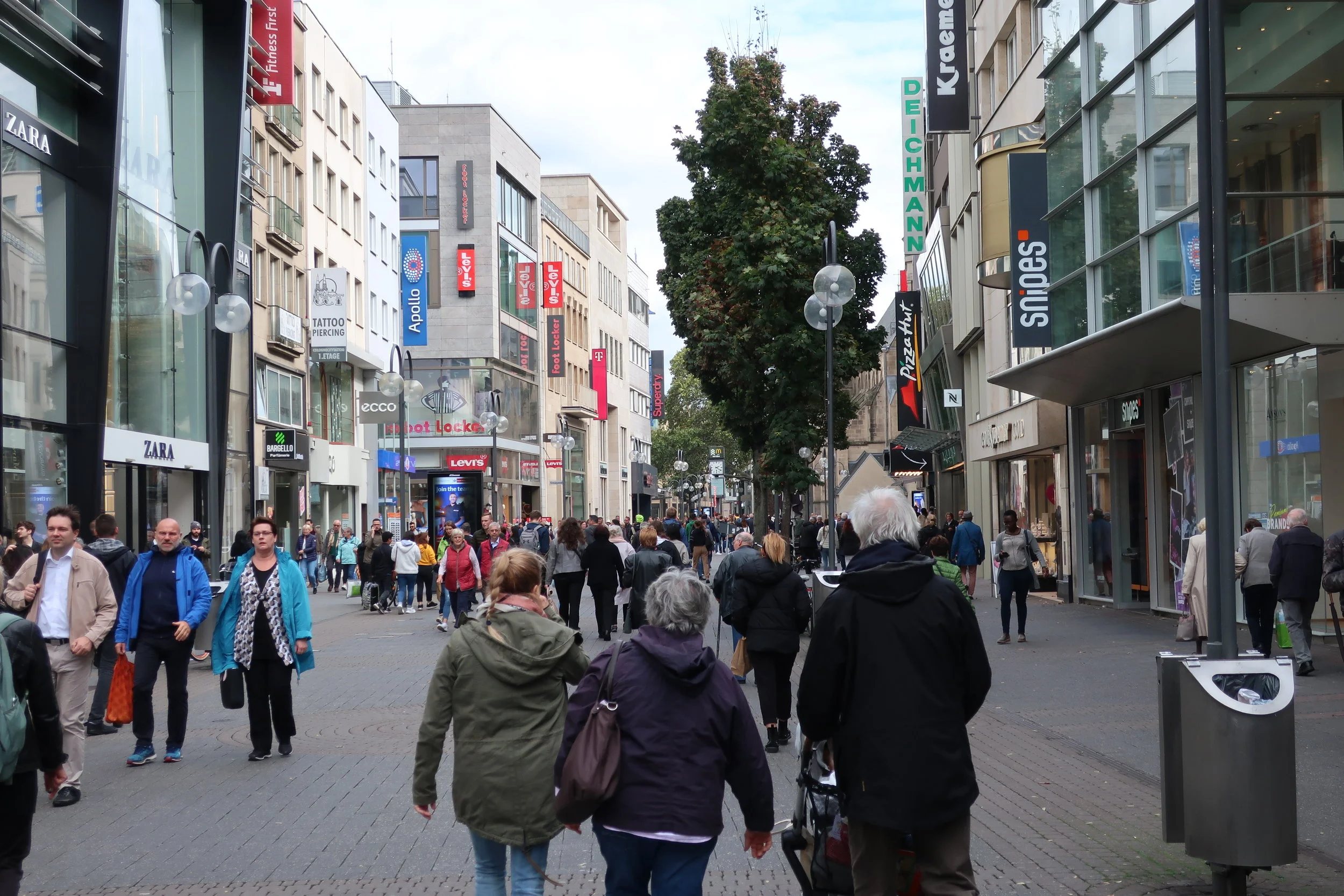  Cologne 2019--Shildergasse, the main shopping area 