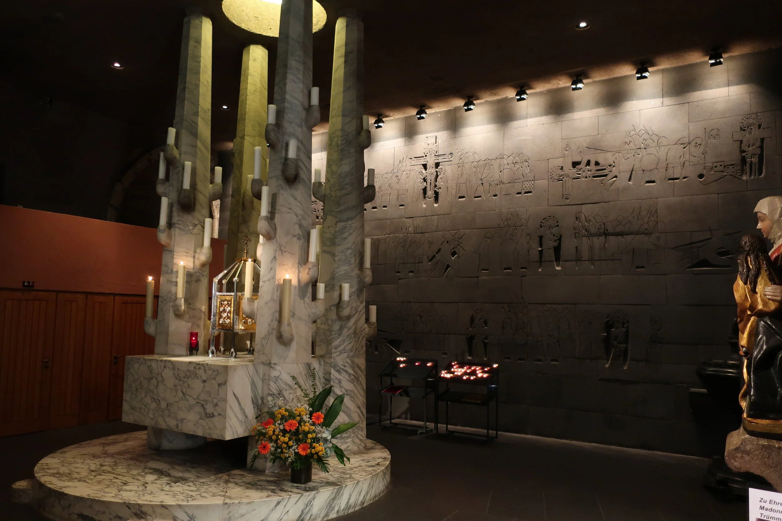  Cologne 2019--Kolumba Museum, on the site of the bombed out St. Kolumba Church--The memory room 