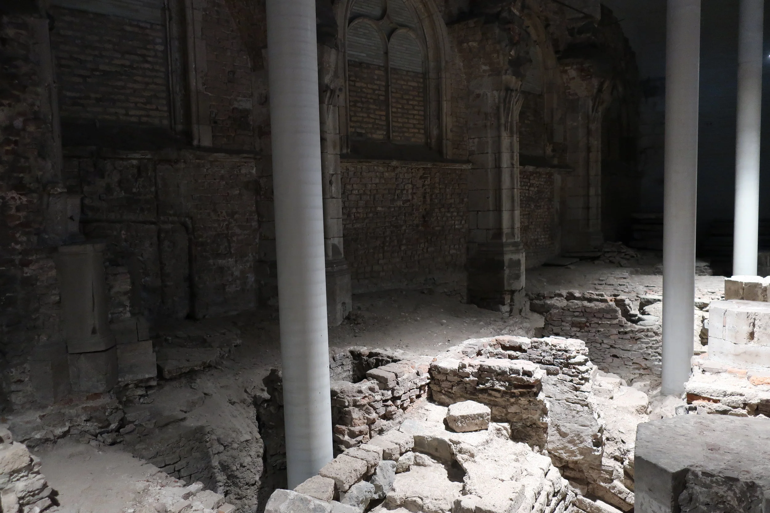  Cologne 2019--Kolumba Museum, on the site of the bombed out St. Kolumba Church--Church and earlier, Roman ruins 
