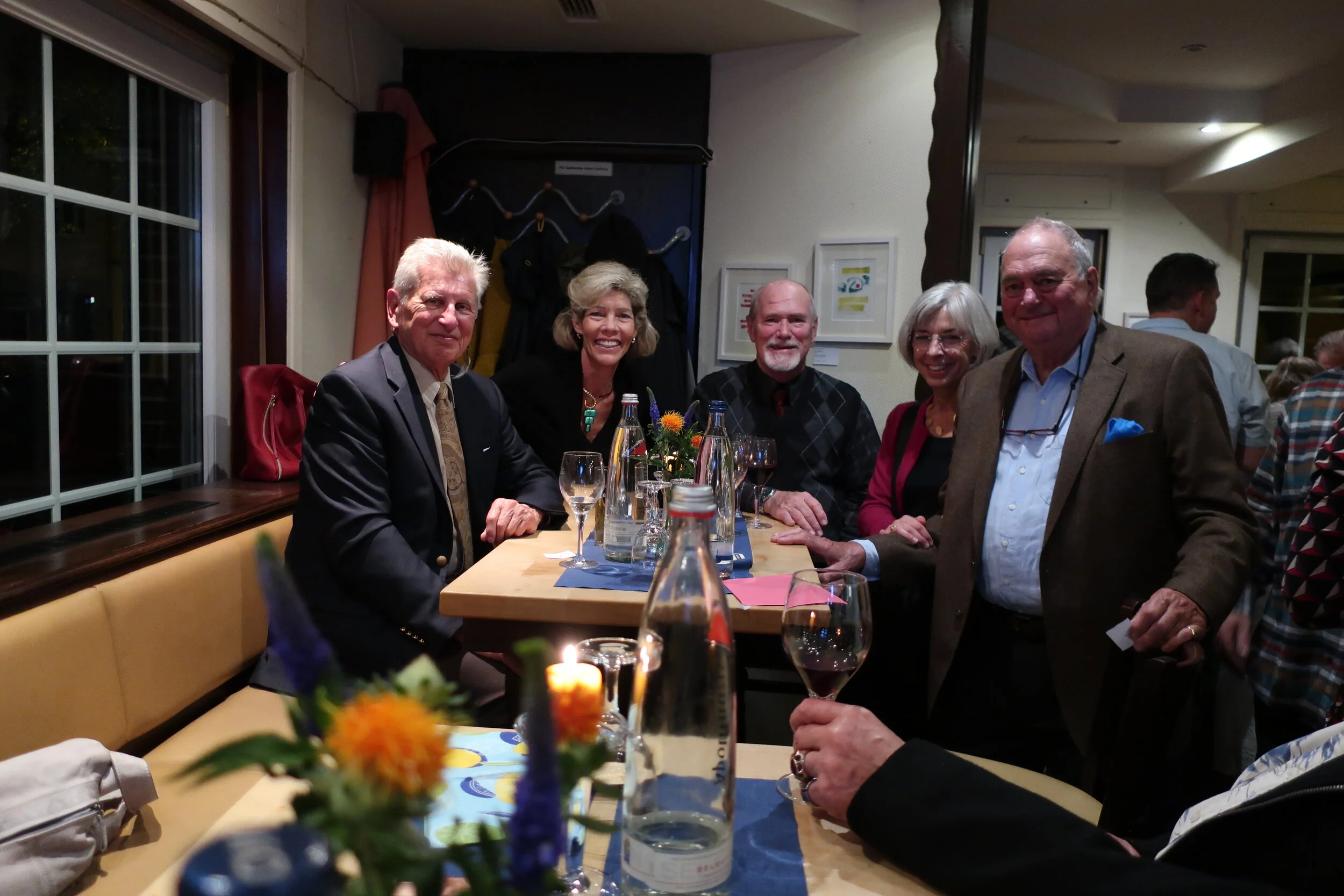  Cologne 2019--Renate Schneider's 70th Birthday at Blumenthaler Pub--Karl Kindel, Rick and Debbie Schreiber and friends 