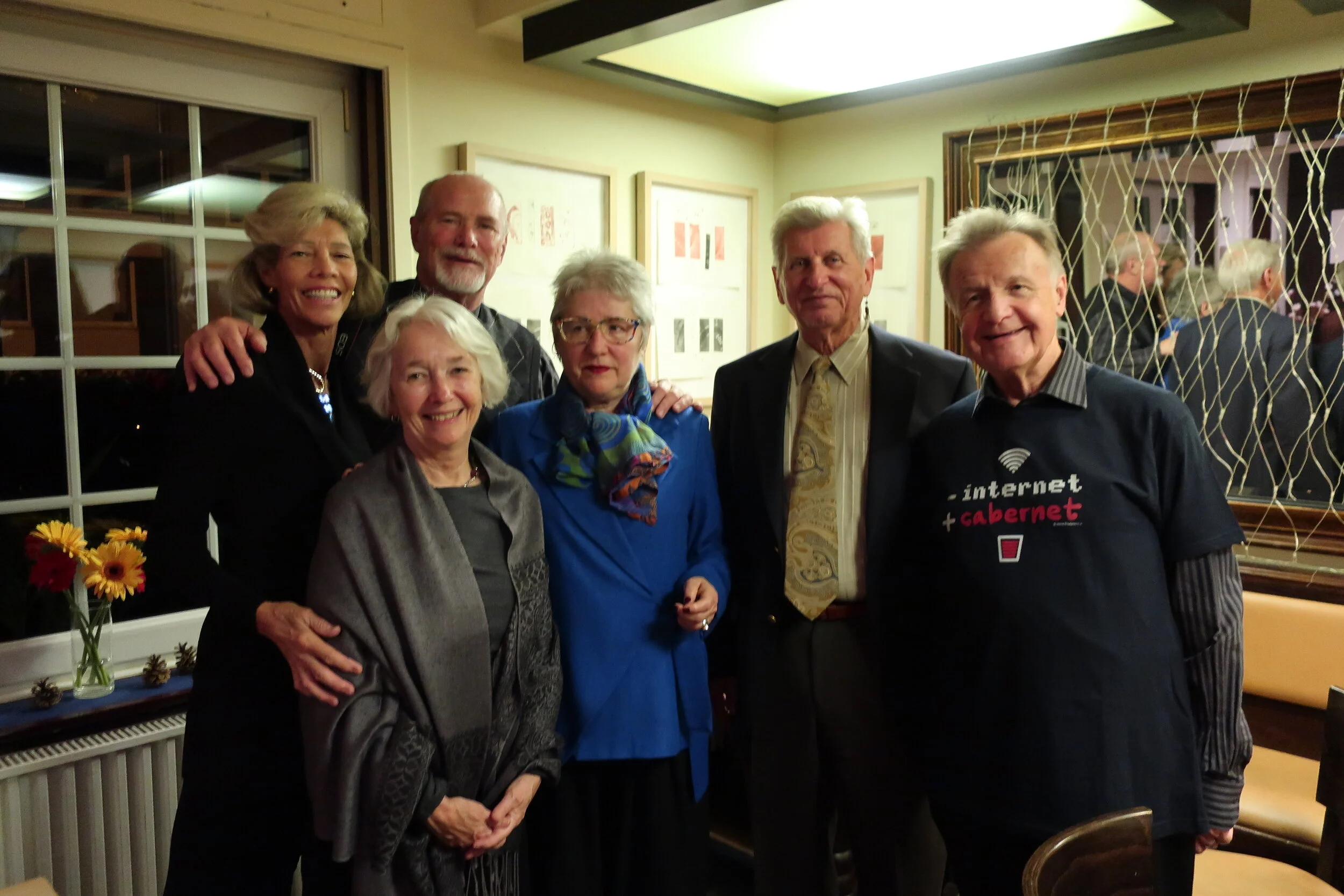  Cologne 2019--Renate Schneider's 70th Birthday at Blumenthaler Pub--Debbie and Rick Schreiber, Carrol Kindel, Renate Schneider, Karl Kindel and Joerg Goralewski 