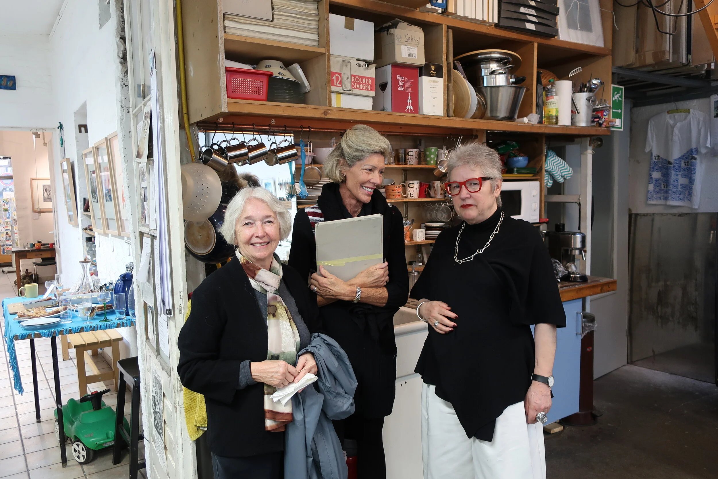  Cologne 2019--Koelner Graphikwerkstatt--Carrol Benner Kindel, Debbie Schreiber and Renate Schneider 