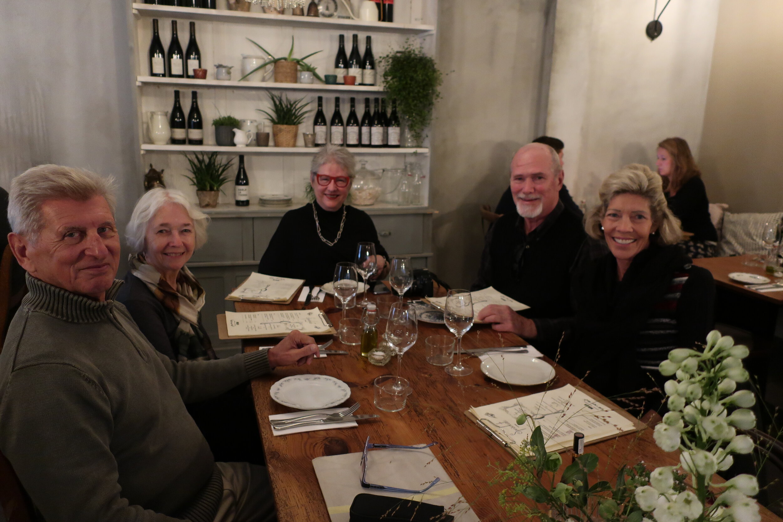  Cologne 2019--Dinner at Haus Mueller--Karl and Carrol Kindel, Renate Schneider and Rick and Debbie Schreiber 