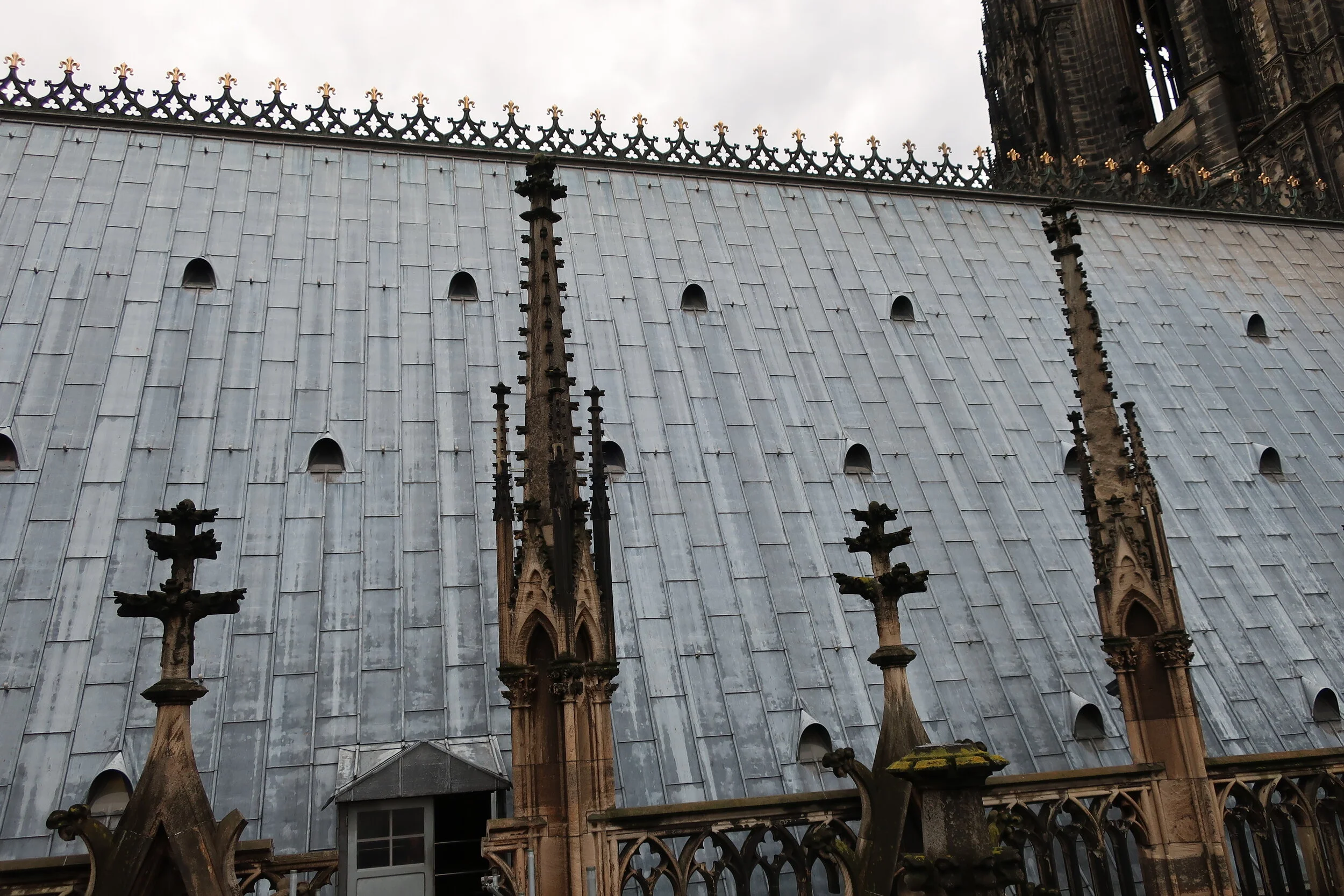  Cologne 2019--Cologne Cathedral insider's tour of the high reaches of the Cathedral--The lead roof 