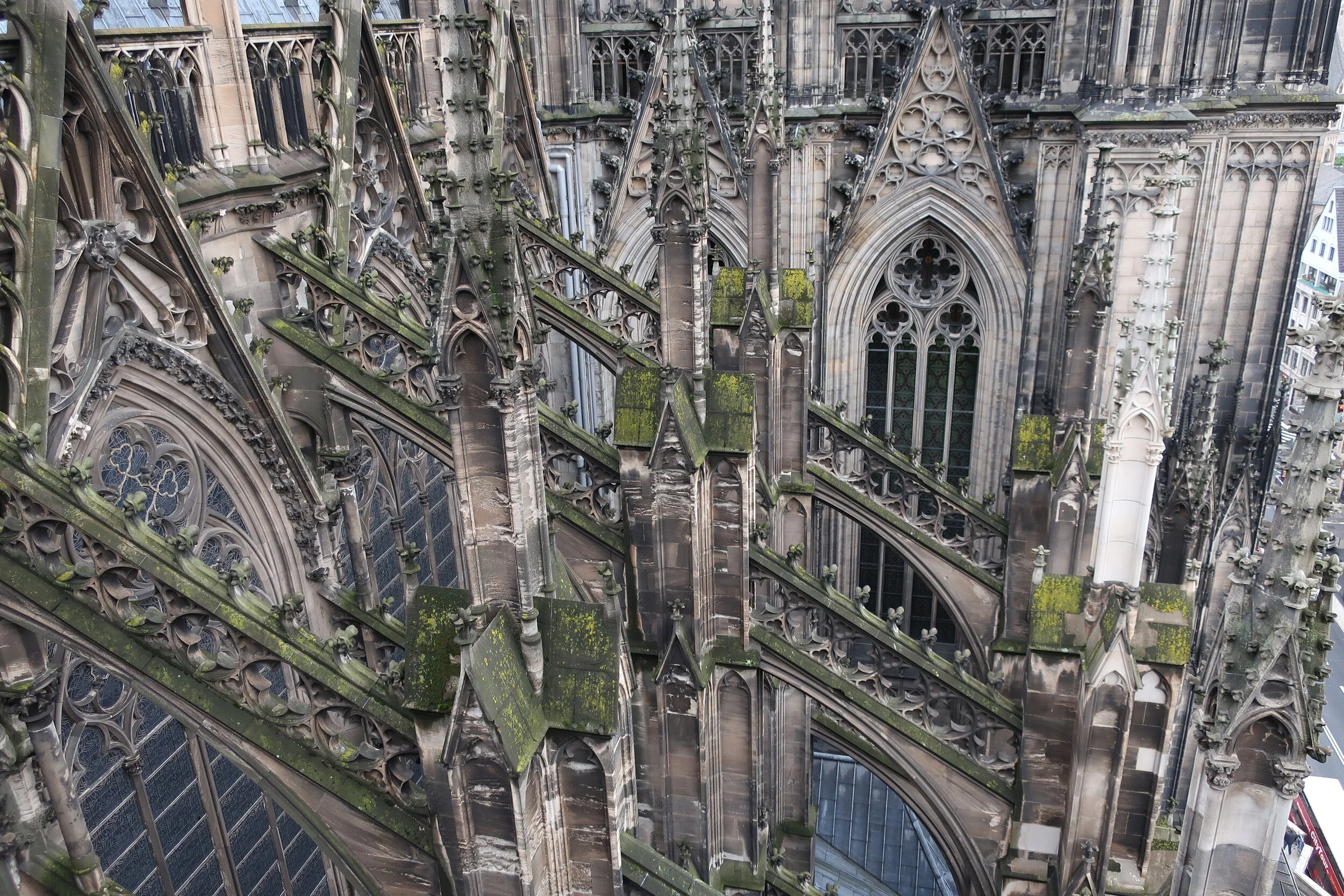  Cologne 2019--Cologne Cathedral insider's tour of the high reaches of the Cathedral--Flying buttresses 