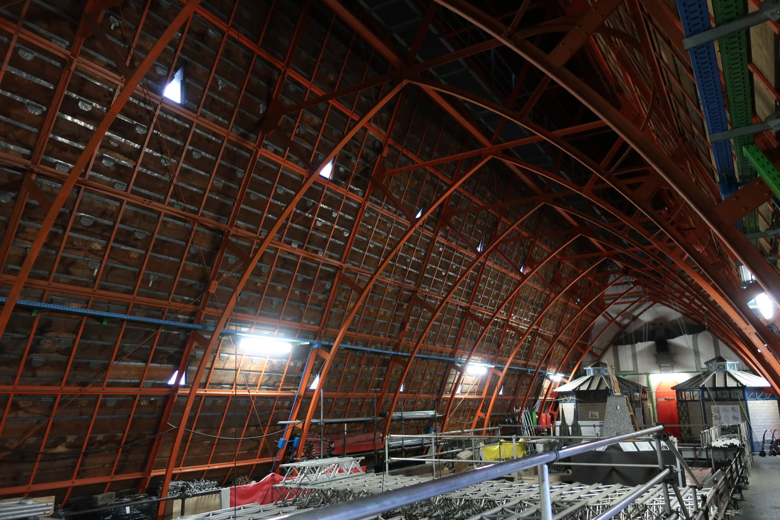  Cologne 2019--Cologne Cathedral insider's tour of the high reaches of the Cathedral--Under the roof, built in the 1800's of steel and wood 
