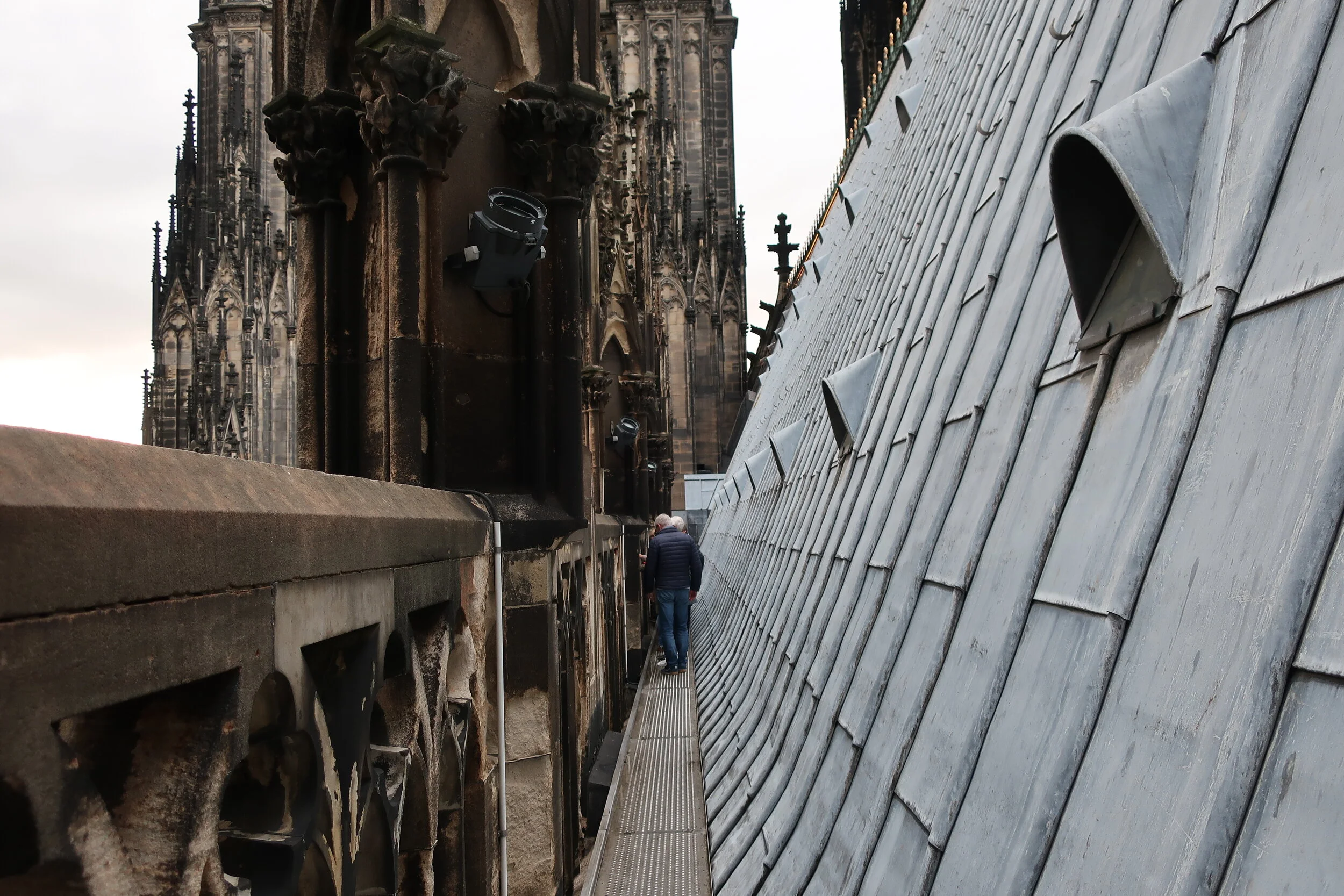  Cologne 2019--Cologne Cathedral insider's tour of the high reaches of the Cathedral--Walking the outside roof line 
