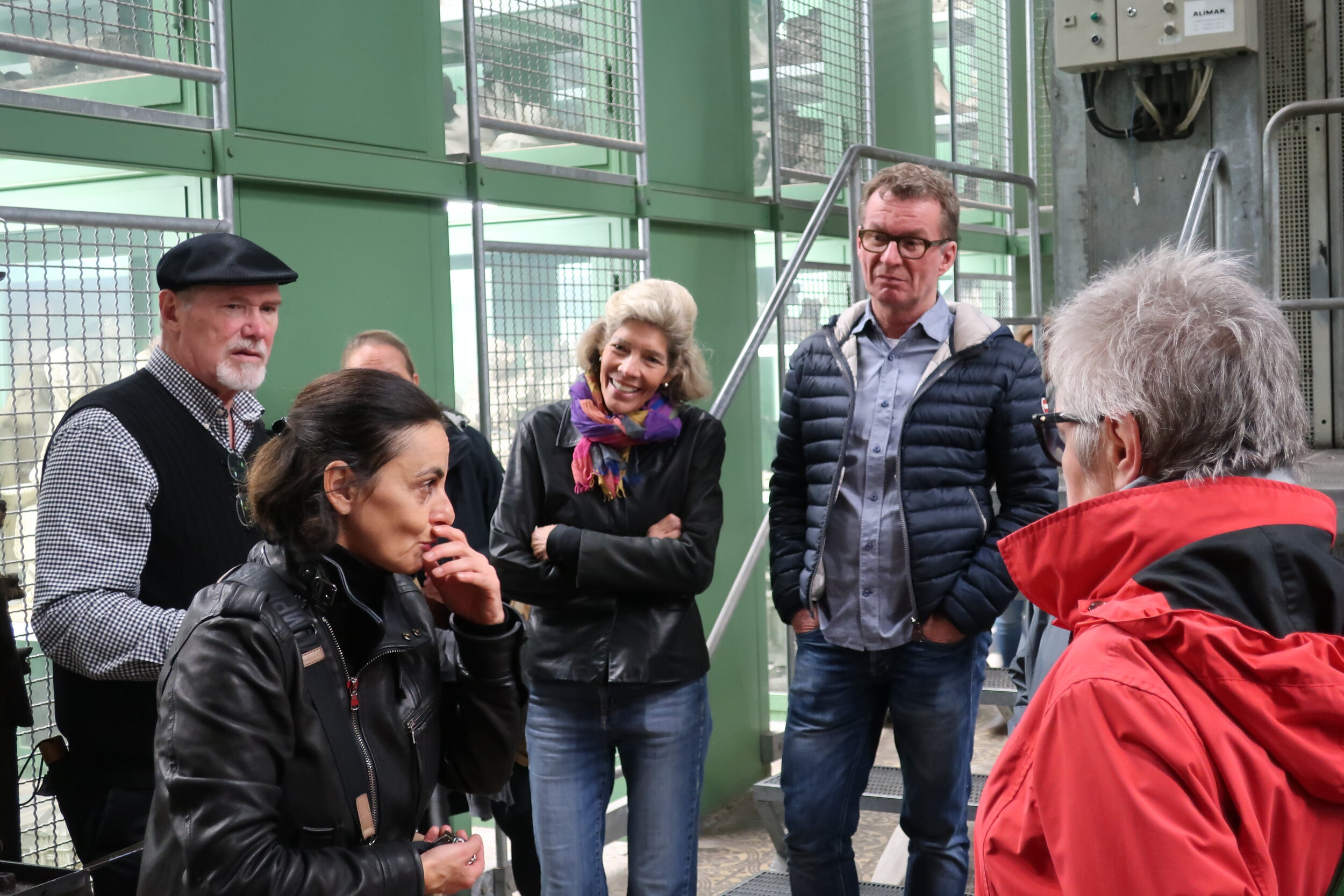  Cologne 2019--Cologne Cathedral insider's tour of the high reaches of the Cathedral--Gargoyle and Grotesques storage--all hand carved--and the tour group 